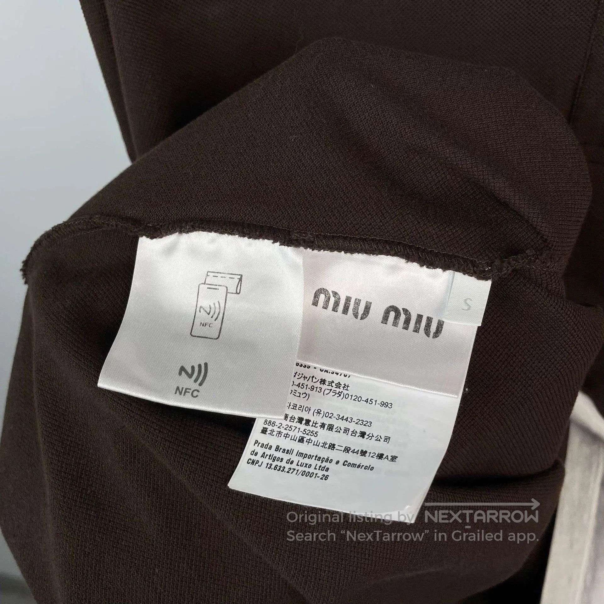 Miu Miu Miumiu Dark Brown Fake Two. Size S / US 4 / IT 40 - 6 Thumbnail