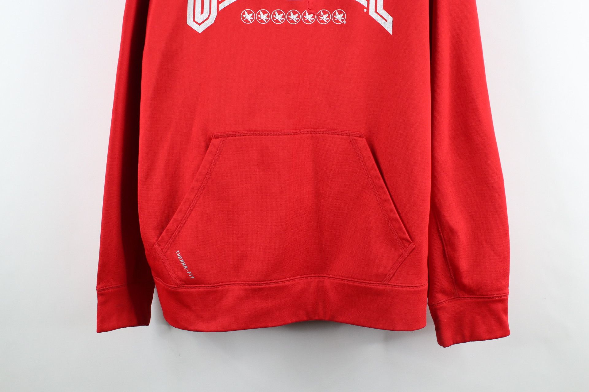 Nike Nike Distressed Spell Out Ohio State University Hoodie Red Size US L / EU 52-54 / 3 - 3 Thumbnail