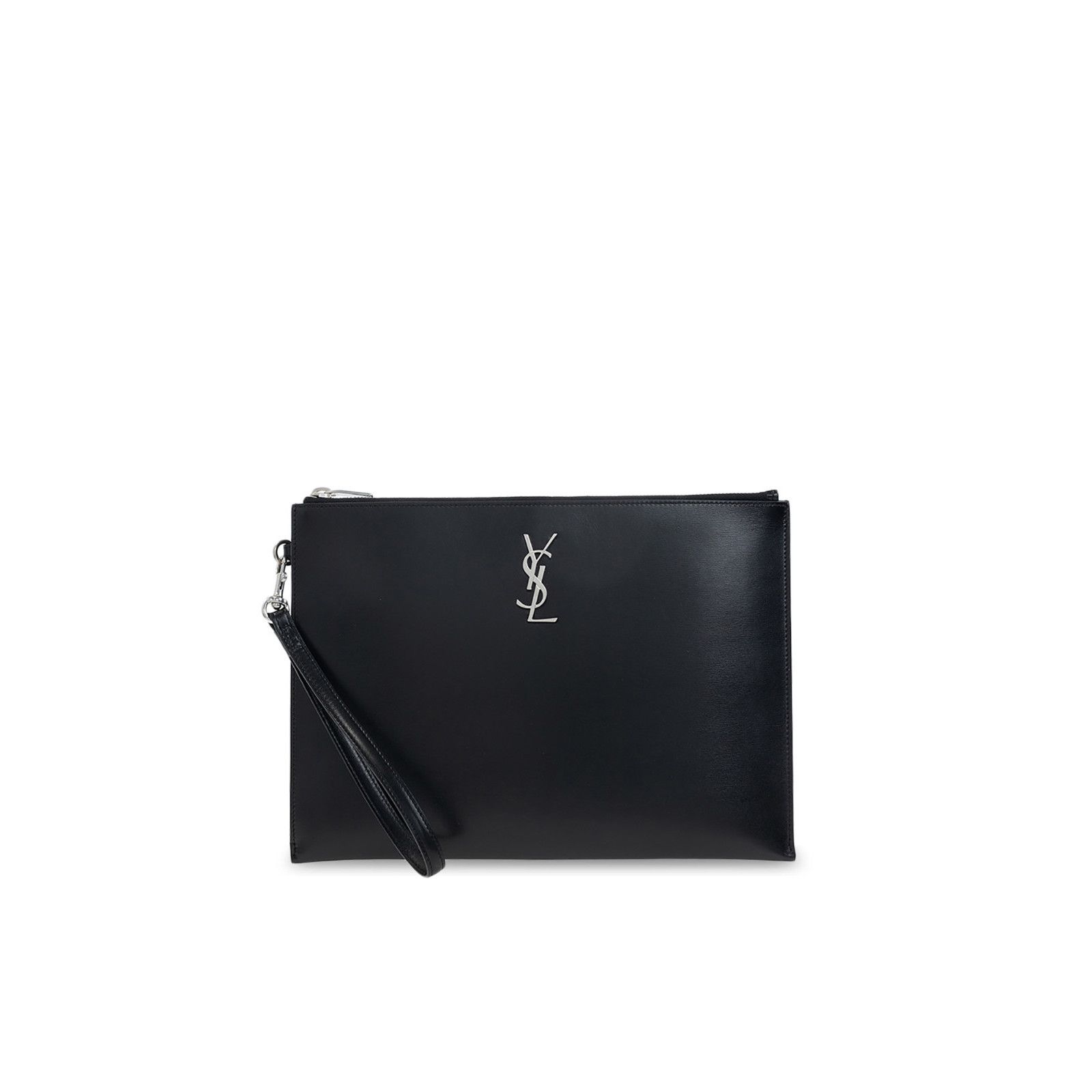 Saint Laurent Paris SAINT LAURENT Black Leather Pouch New & Authentic Size ONE SIZE - 1 Thumbnail