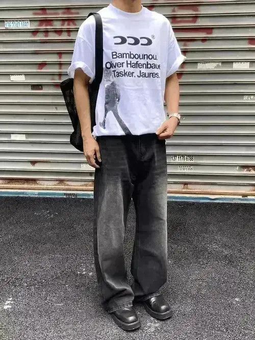 Japanese Brand Gray loose distressed yuppie baggy pants Size US 32 / EU 48 - 1 Thumbnail