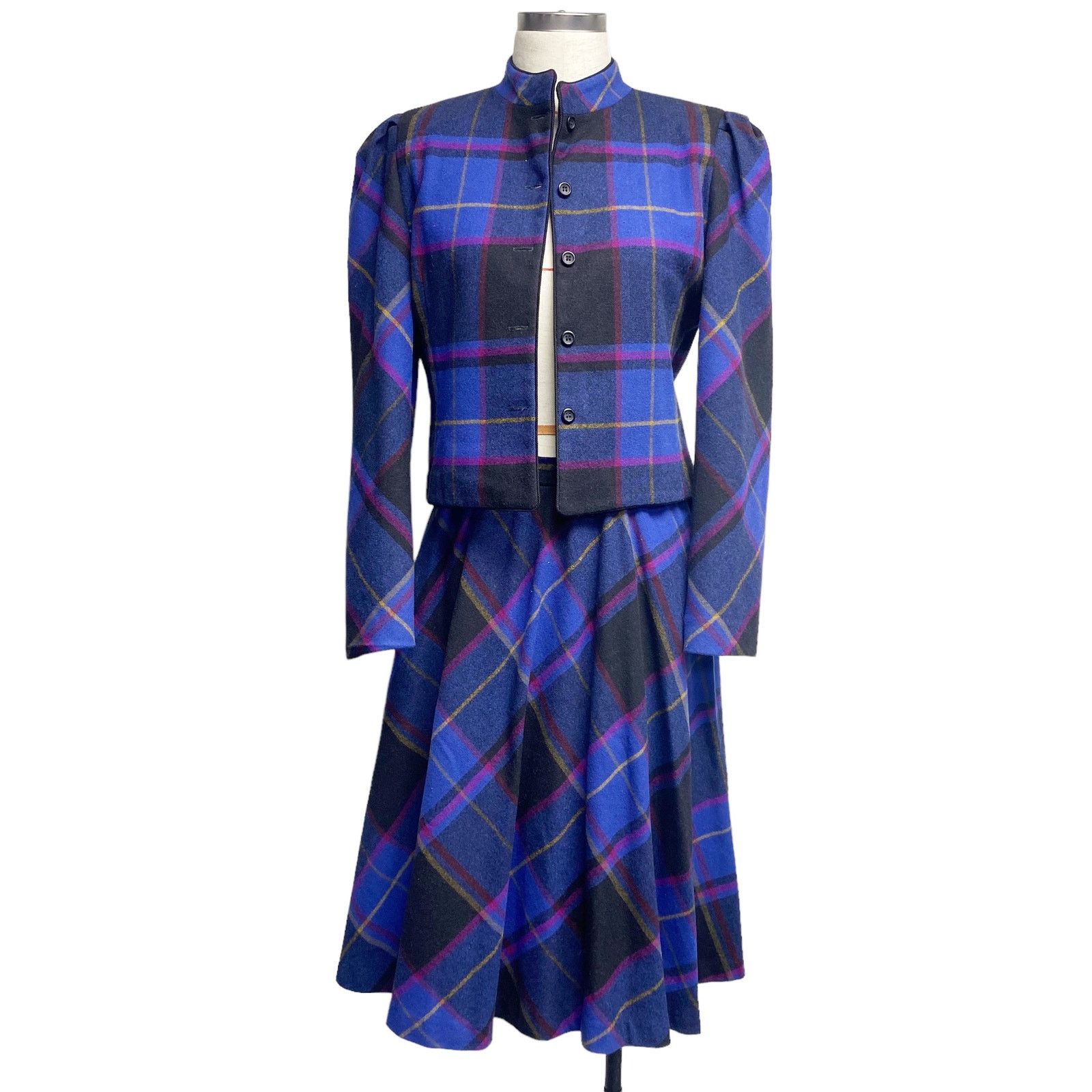 Vintage Vintage Patty Woodard Womens Plaid Tartan Skirt Suit Size ONE SIZE - 3 Thumbnail