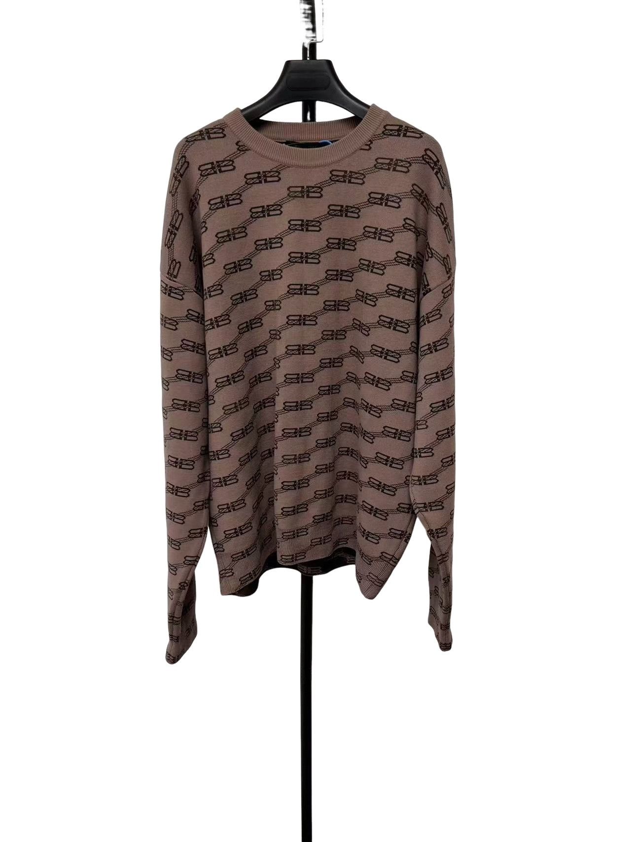 Balenciaga Balenciaga BB Monogram Jacquard Sweater Size M Size US M / EU 48-50 / 2 - 1 Thumbnail