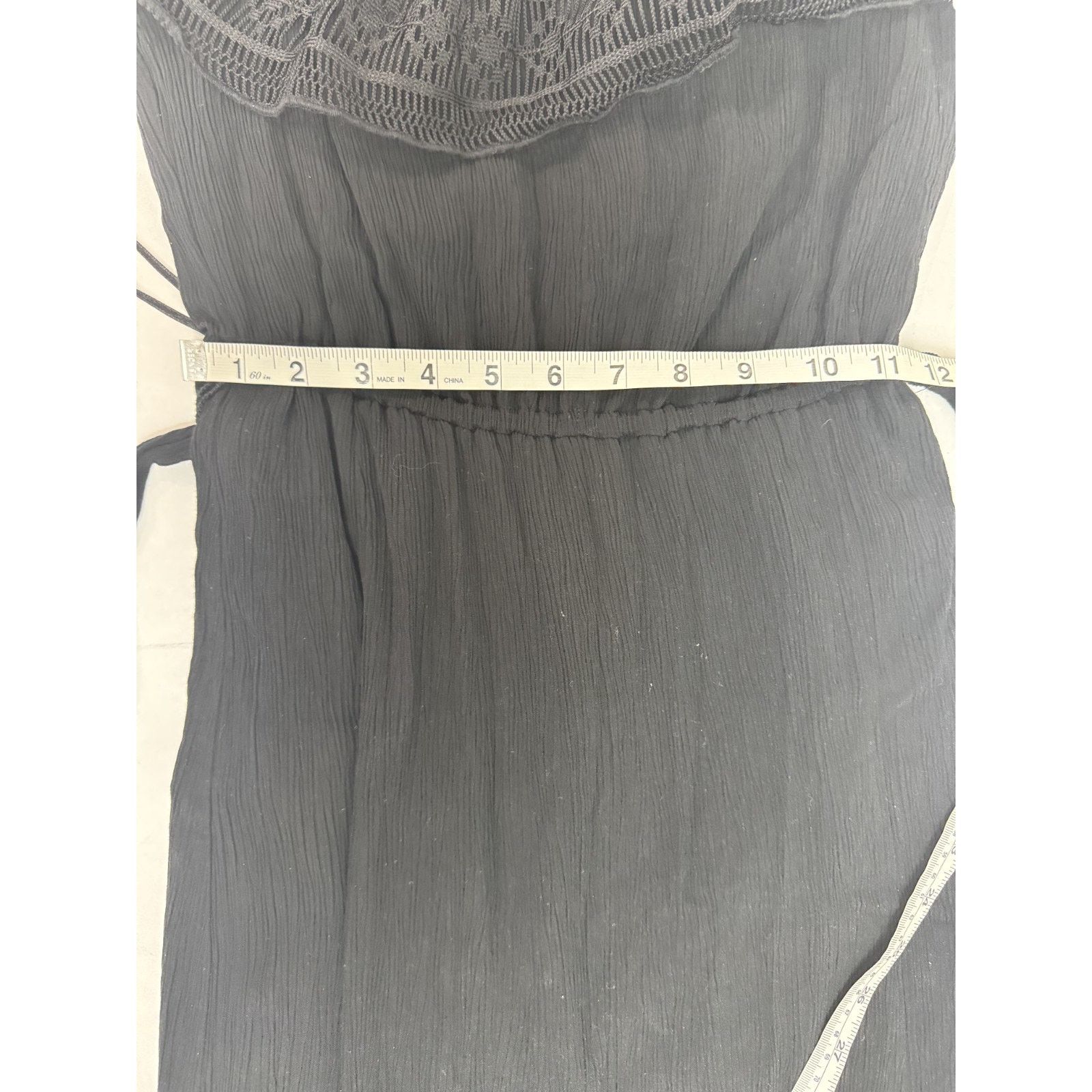 Apt. 9 Whimsigoth Black Dress Boho Long Slit Lace Gothic Cottage XS Size XS / US 0-2 / IT 36-38 - 7 Thumbnail