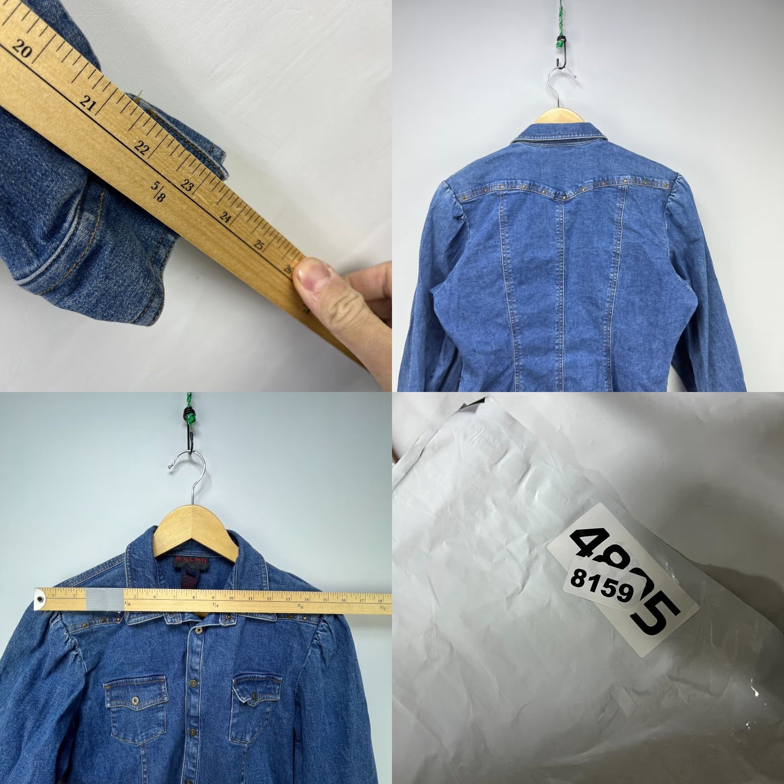 Ralph Lauren VINTAGE Ralph Lauren Denim Jacket Womens L Blue 90s Denim Jacket Snap Size L / US 10 / IT 46 - 9 Thumbnail