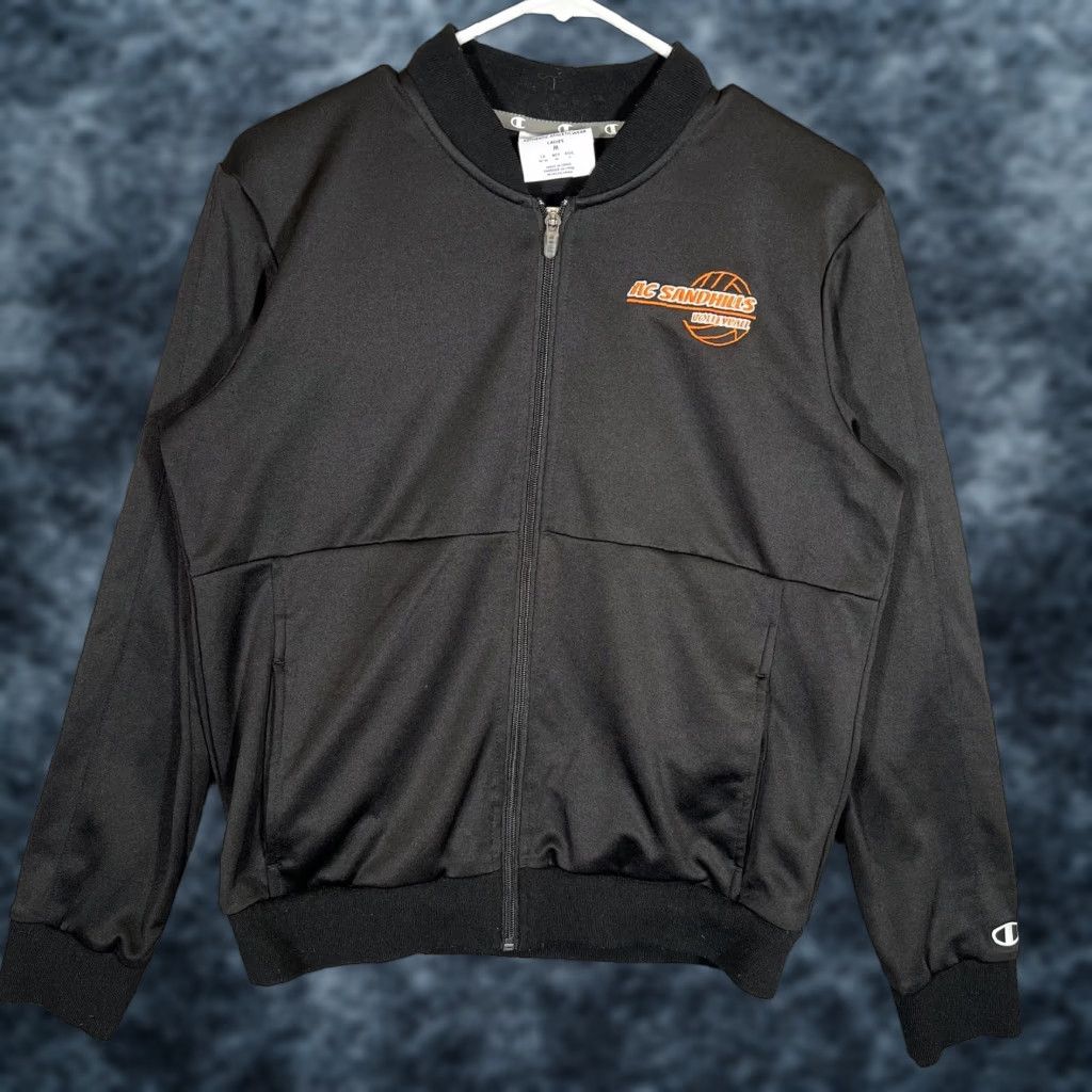 Champion Champion Volleyball Satin Jacket Womens M Black Zip Ladies Track Jacket - AC Sanhills, Satin, -? Size M / US 6-8 / IT 42-44 - 1 Thumbnail