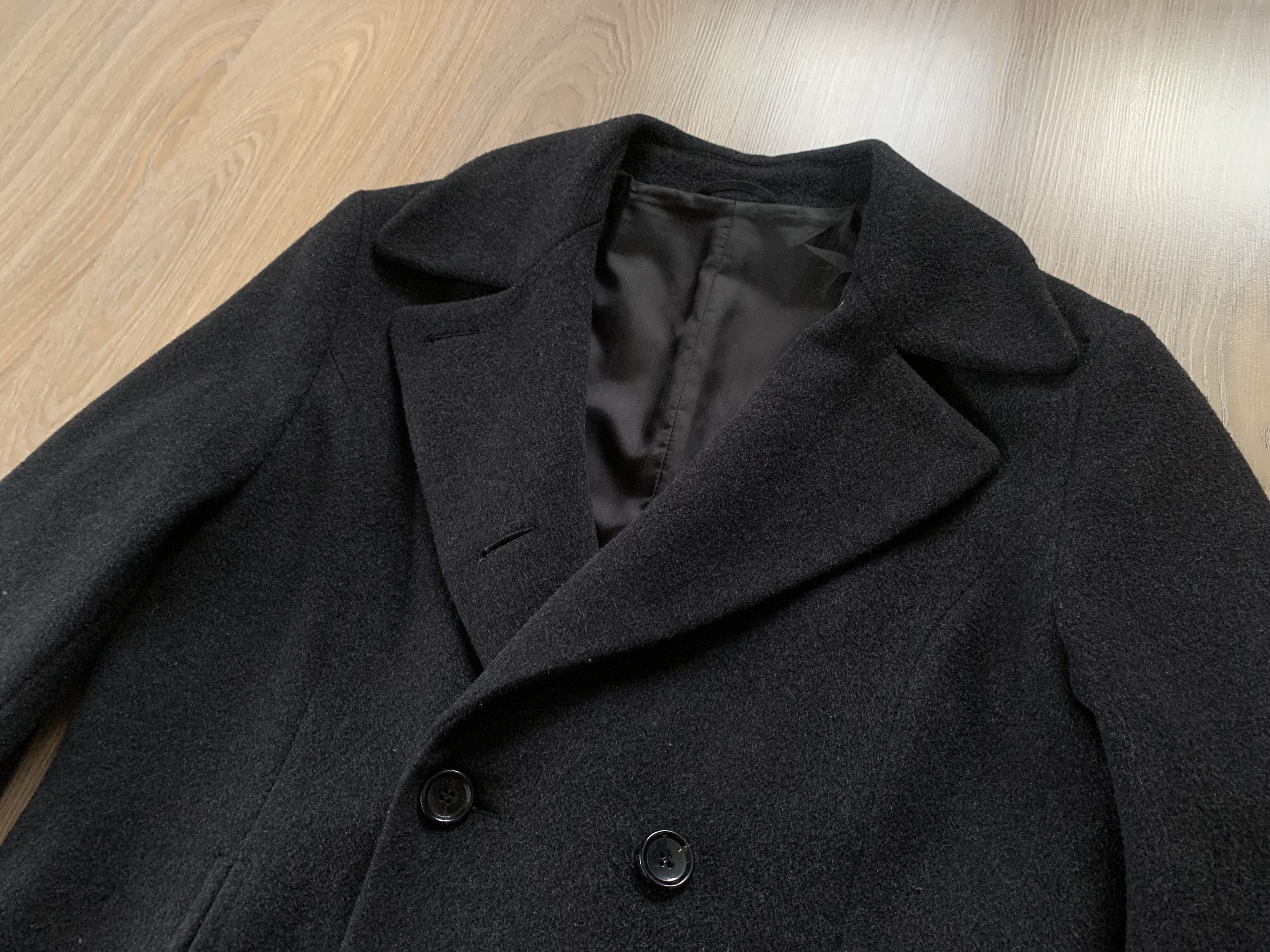 Other Giorgio Womens Black Heavy Wool Coat Size L / US 10 / IT 46 - 4 Thumbnail