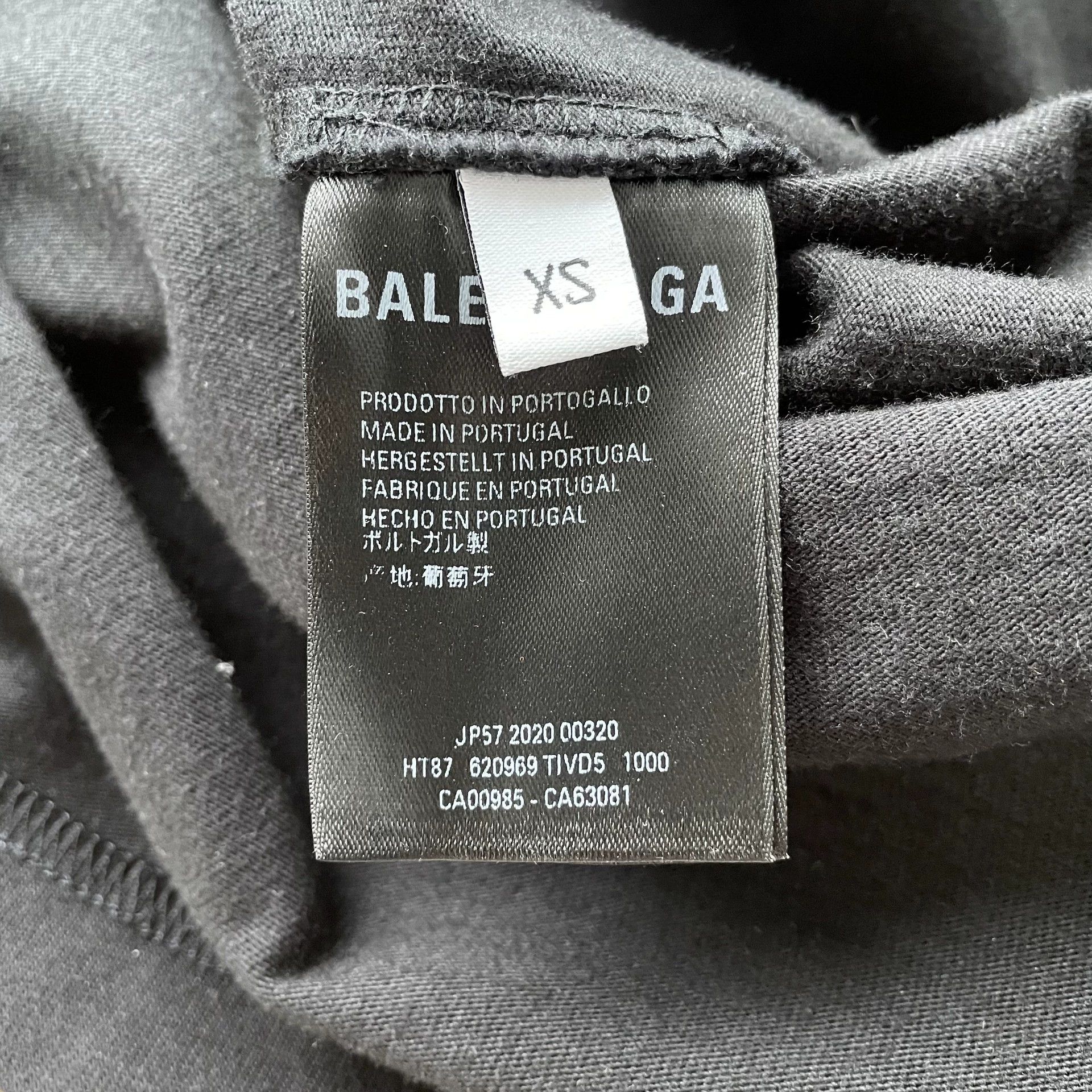 Balenciaga Balenciaga Print Dropped Shoulder SS Tee Black XS Oversized Size US XS / EU 42 / 0 - 6 Thumbnail