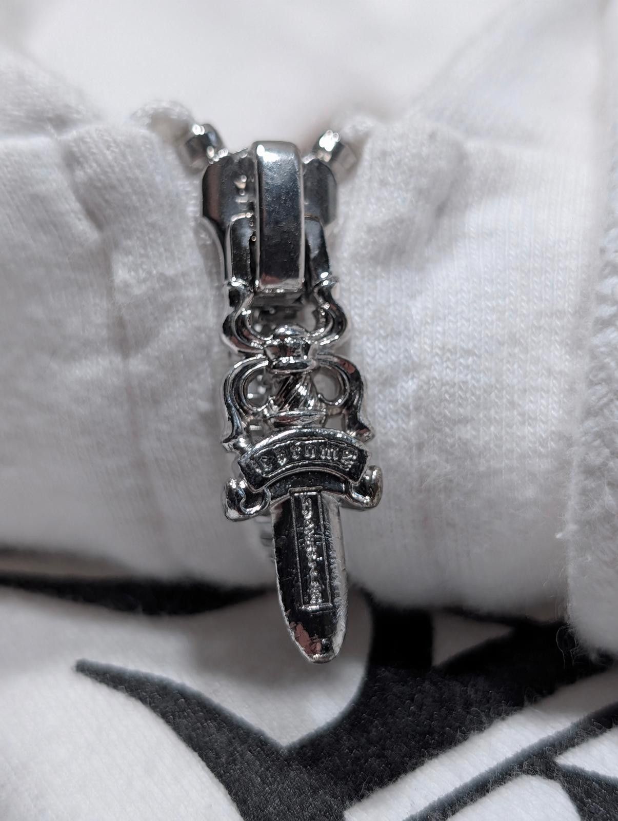 Chrome Hearts Vertical Logo Zip Up Hoodie Size US XL / EU 56 / 4 - 4 Thumbnail