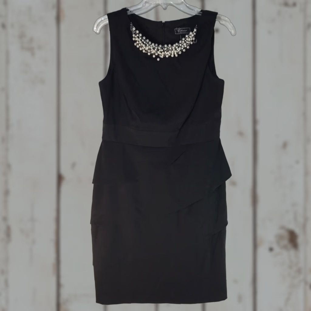 Vintage DRESSBARN Black Sleeveless Knee Length Shift Dress Womens Size 12 Party/Cocktail Size XL / US 12-14 / IT 48-50 - 1 Thumbnail