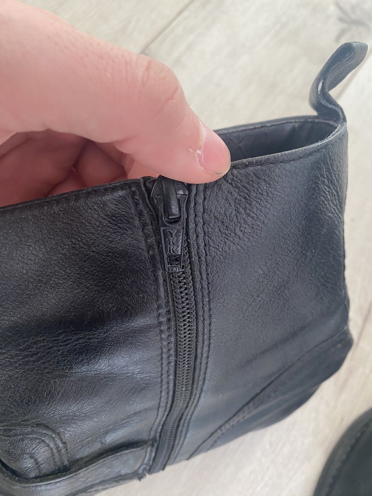 If Six Was Nine Vintage AS 98 Guidi Style Cowboy High Leather Biker Boots Size US 7 / EU 40 - 7 Thumbnail