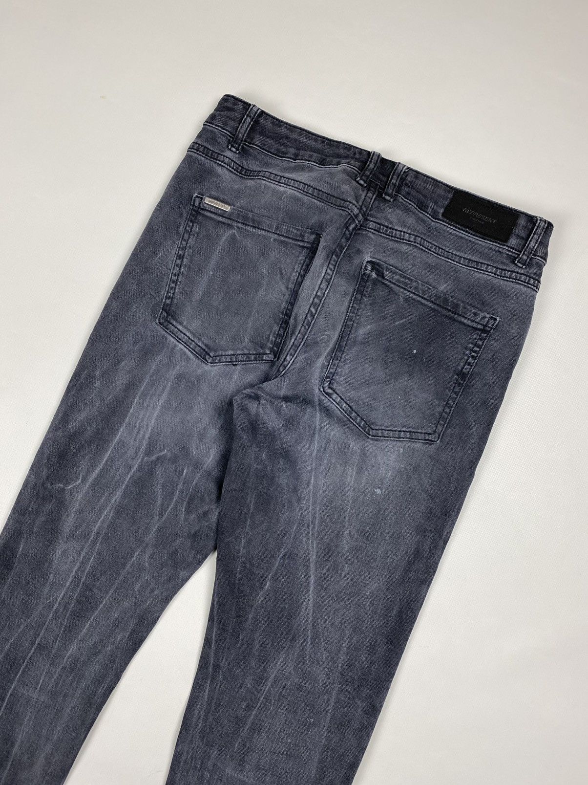 Represent Clo. Represent men’s Repaired Distressed Skinny Denim Jeans Size US 32 / EU 48 - 19 Thumbnail
