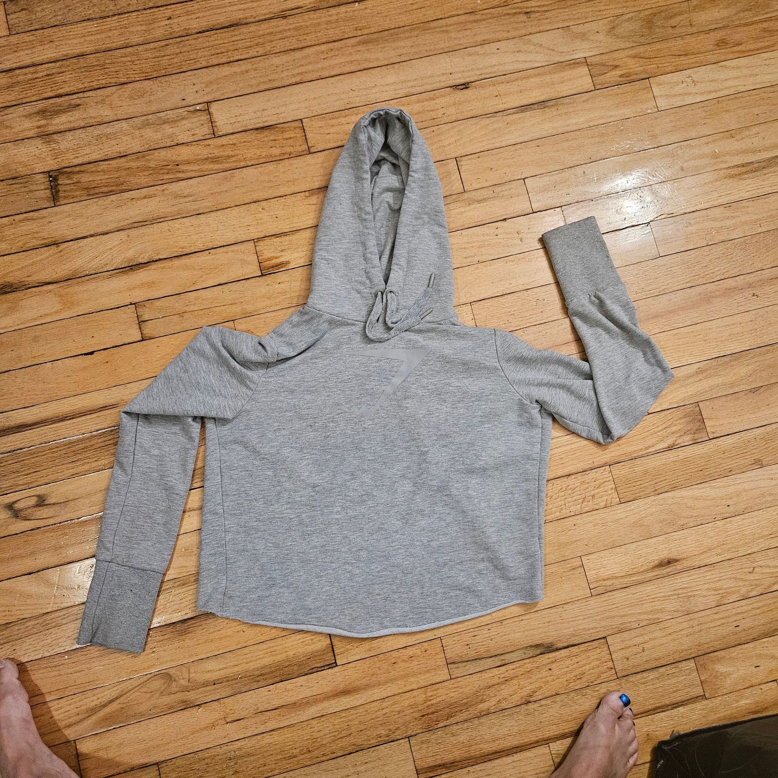 Gymshark Gymshark Cropped Hoodie | Light Gray | Size S Size US S / EU 44-46 / 1 - 1 Thumbnail