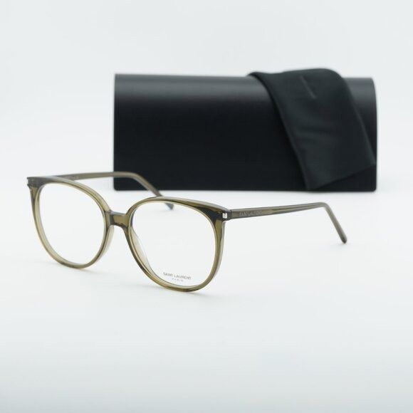 Saint Laurent Paris Saint Laurent SL39 006 Round Eyeglasses Green 54mm Frame Size ONE SIZE - 1 Thumbnail