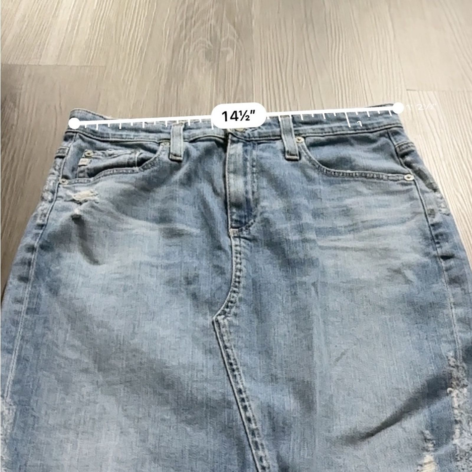 AG Adriano Goldschmied AG Adriano Goldschmied The Erin Denim Pencil Skirt Size 27 Size 27" / US 4 / IT 40 - 5 Thumbnail