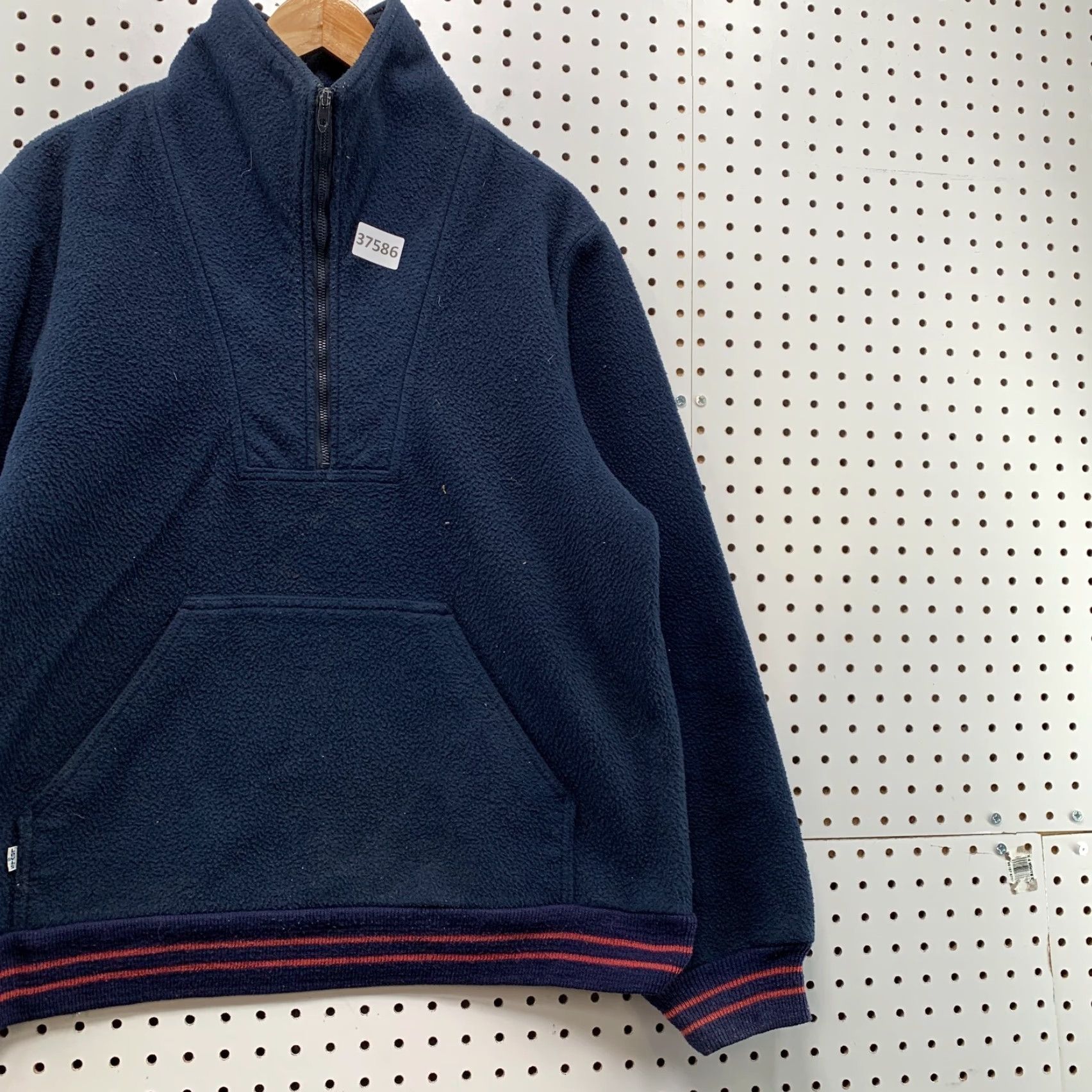 Levi's VINTAGE Levi's Fleece Sherpa 1/4 Zip Pullover Mens Large Blue DeepPile USA Sweater 70s 80s USA Mens Large Blue DeepPile 1/4 Zip Fleece Sherpa Levi's Size US L / EU 52-54 / 3 - 4 Thumbnail