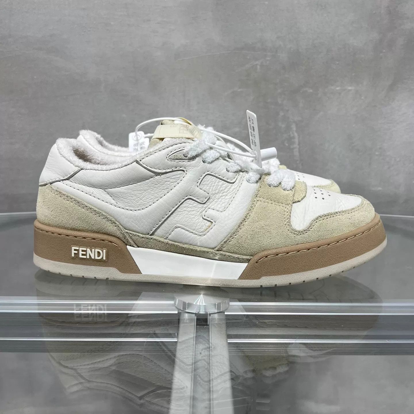 Fendi Fendi Match Lace-up Sneakers Cream 38 Size US 7.5 / IT 37.5 - 4 Thumbnail