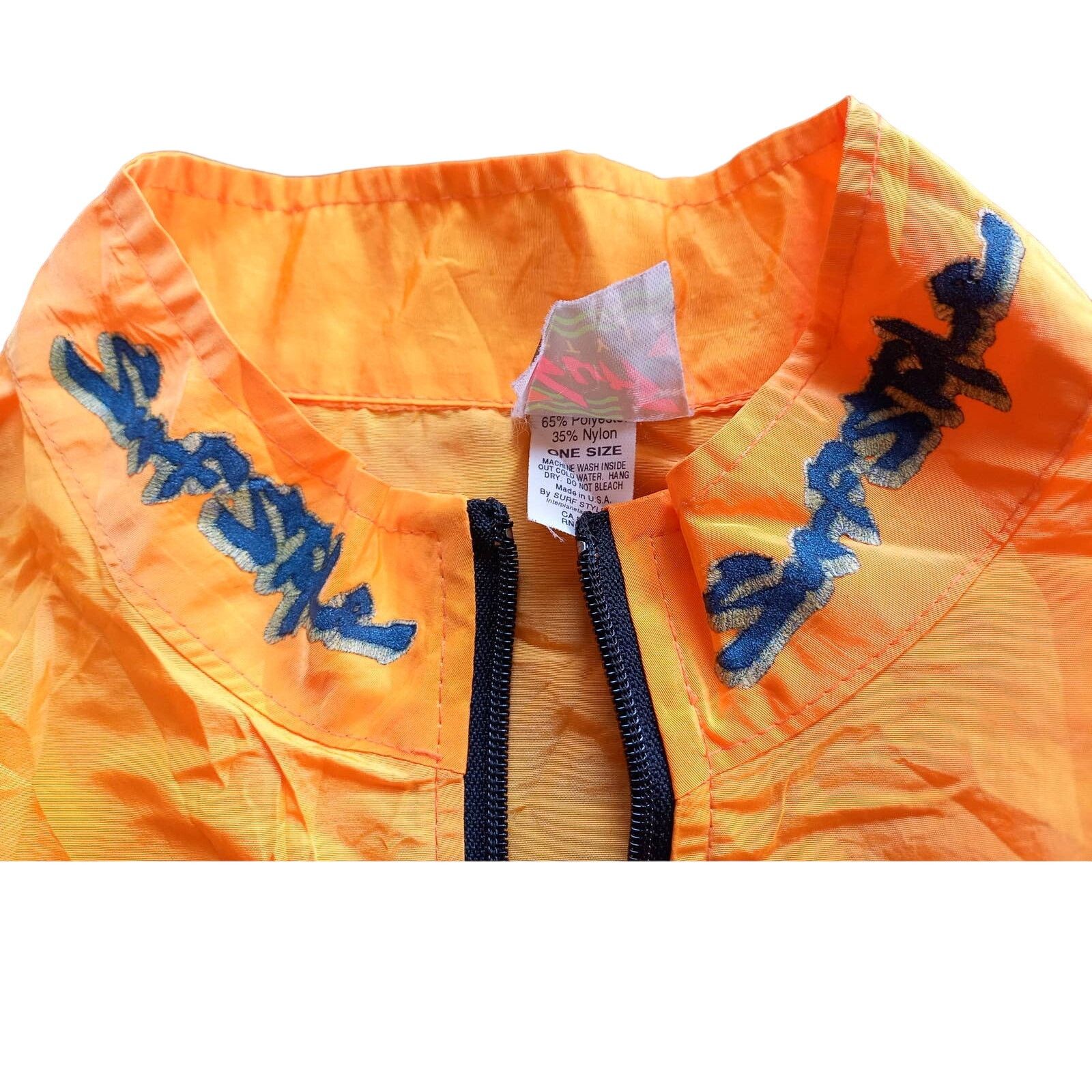 Other SURF STYLE 90s neon orange Interplanetary 1/2 pullover vtg Size US XL / EU 56 / 4 - 4 Thumbnail