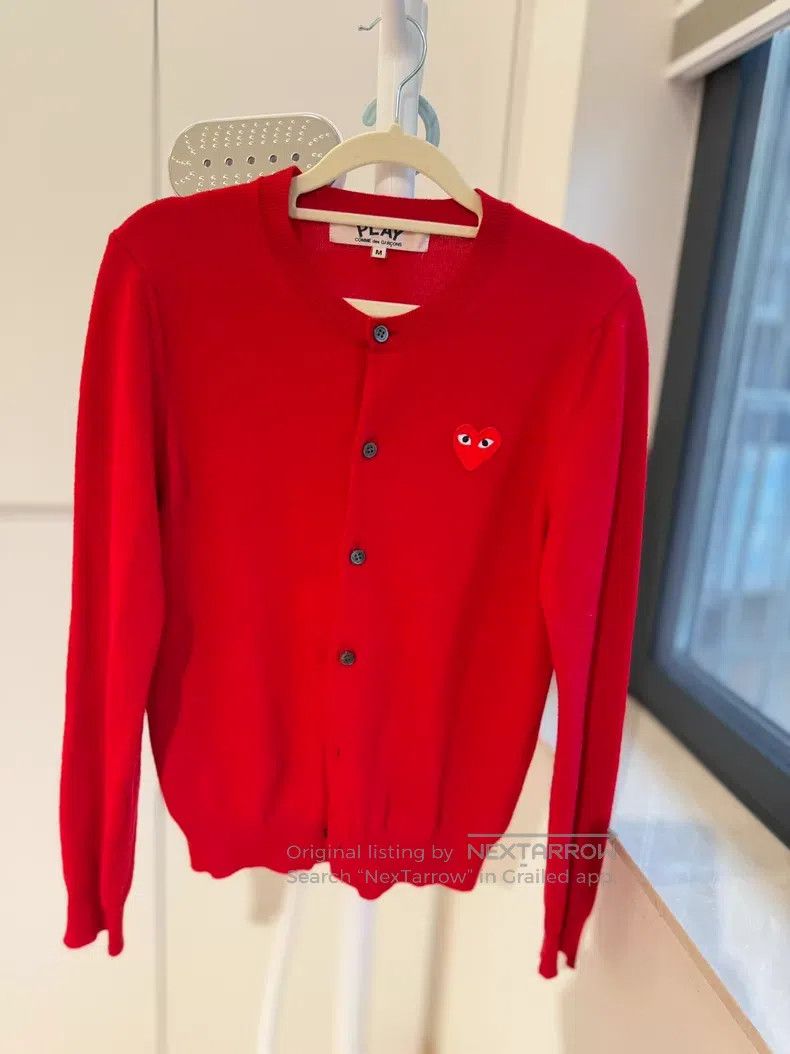 Comme des Garcons Comme des Garcons Red Wool Cardigan Size M / US 6-8 / IT 42-44 - 1 Thumbnail