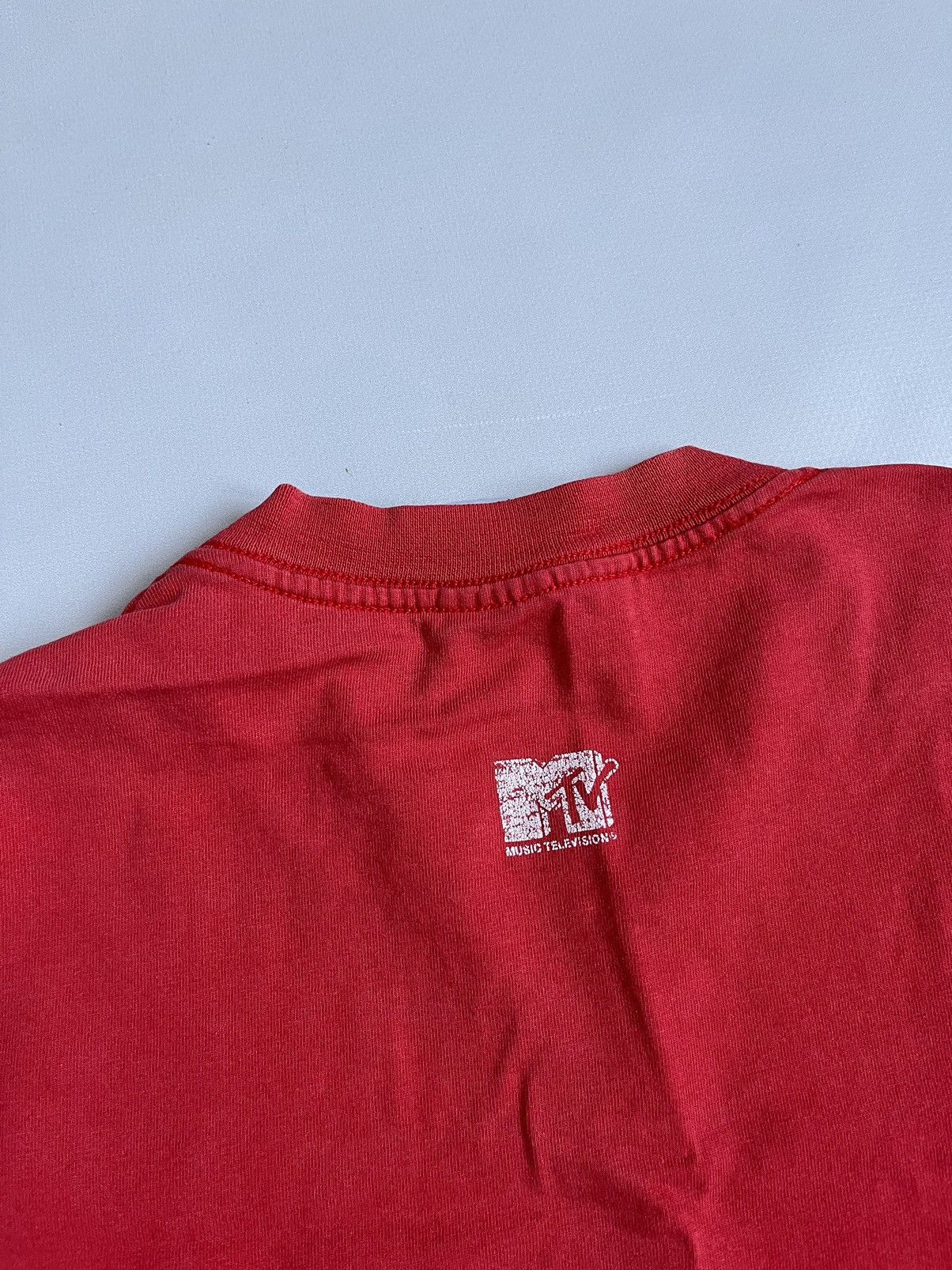 Mtv Vintage 2003 Jackass MTV Fruit Of The Loom Red Faded T-shirt Size US M / EU 48-50 / 2 - 11 Thumbnail