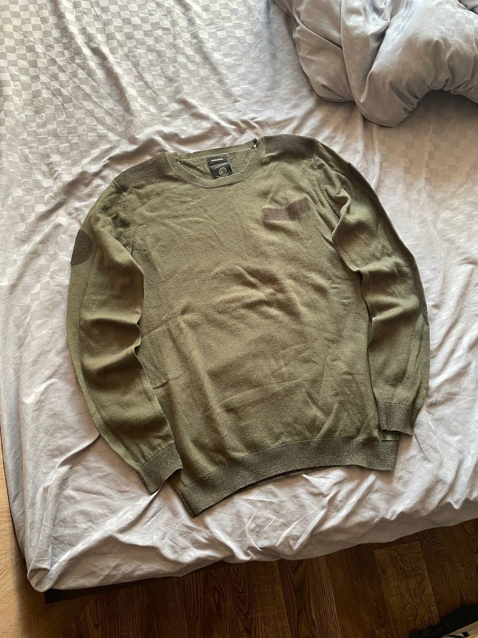Diesel Vintage Diesel Knit Sweater Military 90s Avantgarde Y2K Size US L / EU 52-54 / 3 - 2 Thumbnail