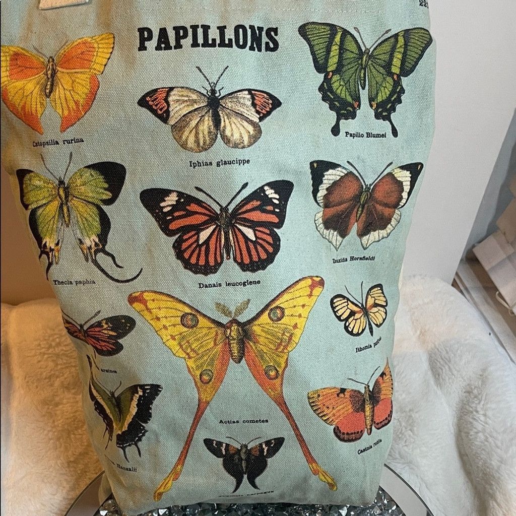 Other Butterfly Print Tote Bag - Green Size ONE SIZE - 3 Thumbnail