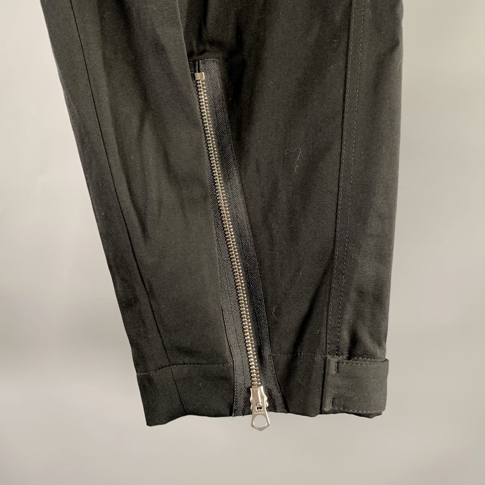 Jil Sander JIL SANDER Size 34 Black Wool Zipper Pants Mens Wool Zip Fly Black 34 Inseam 32 Italy Causal Pants Size US 34 / EU 50 - 4 Thumbnail