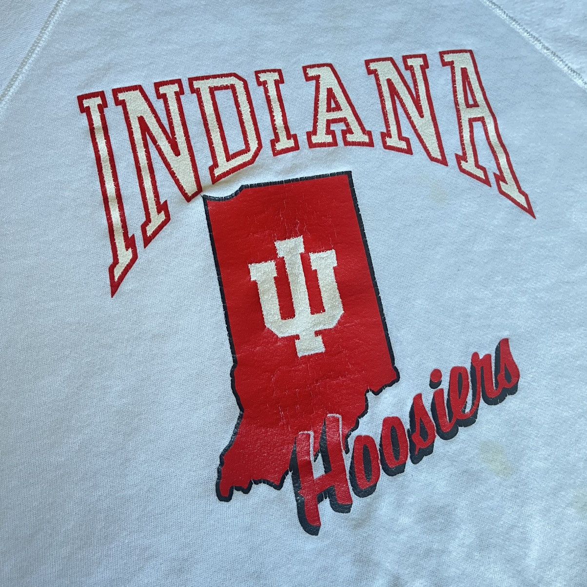 Vintage Vintage 80s Indiana University Hoosiers Crewneck Sweatshirt Size US L / EU 52-54 / 3 - 3 Thumbnail
