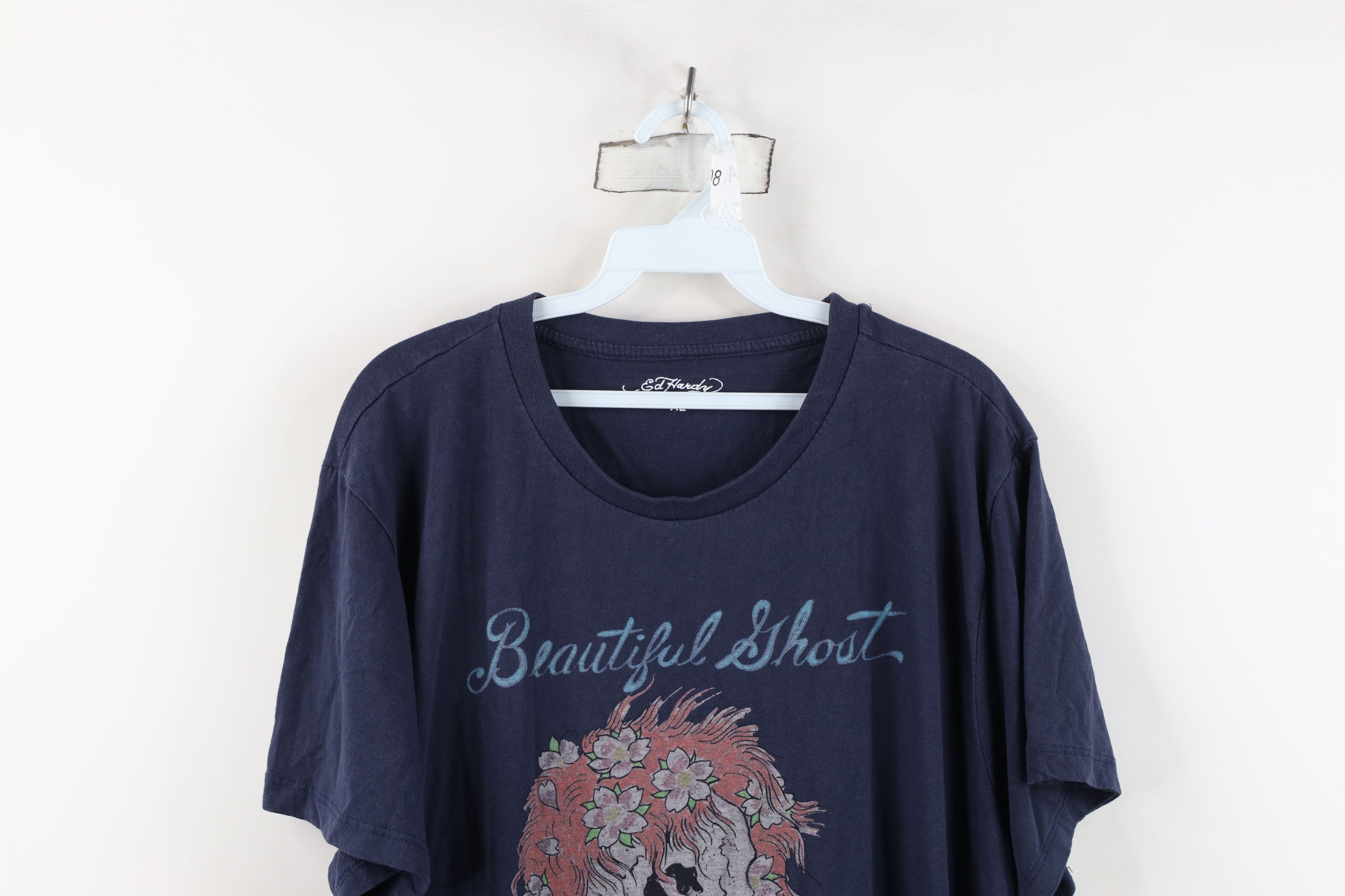 Ed Hardy Vintage Y2K Ed Hardy Spell Skull Tattoo UFC MMA T-Shirt Blue Size US XL / EU 56 / 4 - 2 Thumbnail