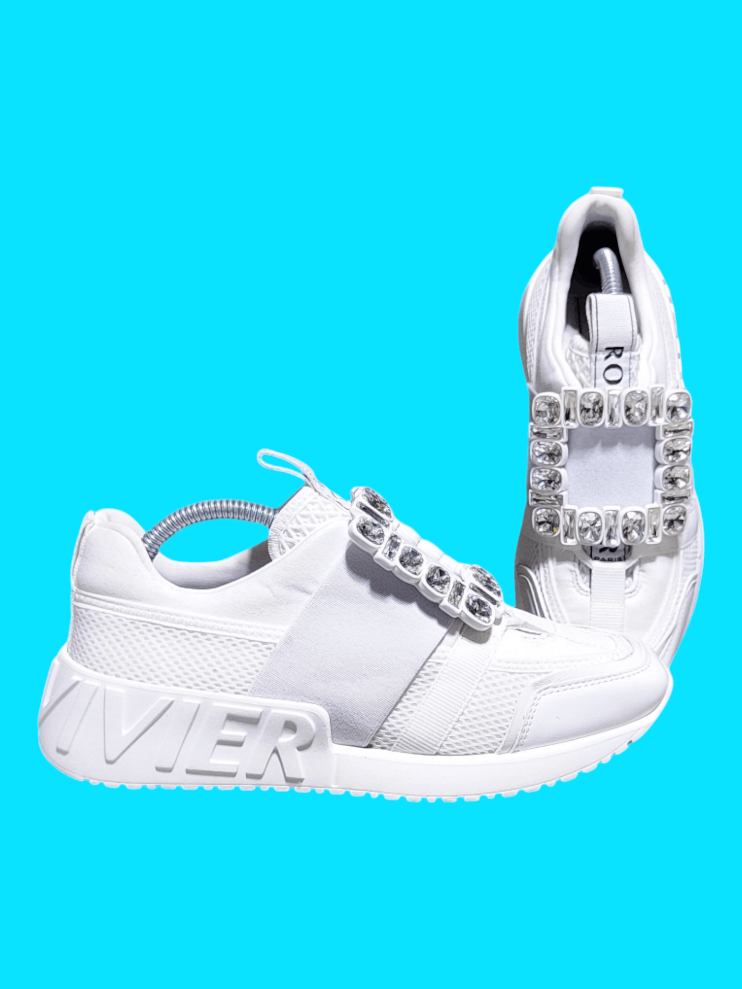 Roger Vivier Roger Vivier Women Viv Go Rhinestone Buckle Sneakers Size US 5.5 / IT 35.5 - 2 Thumbnail