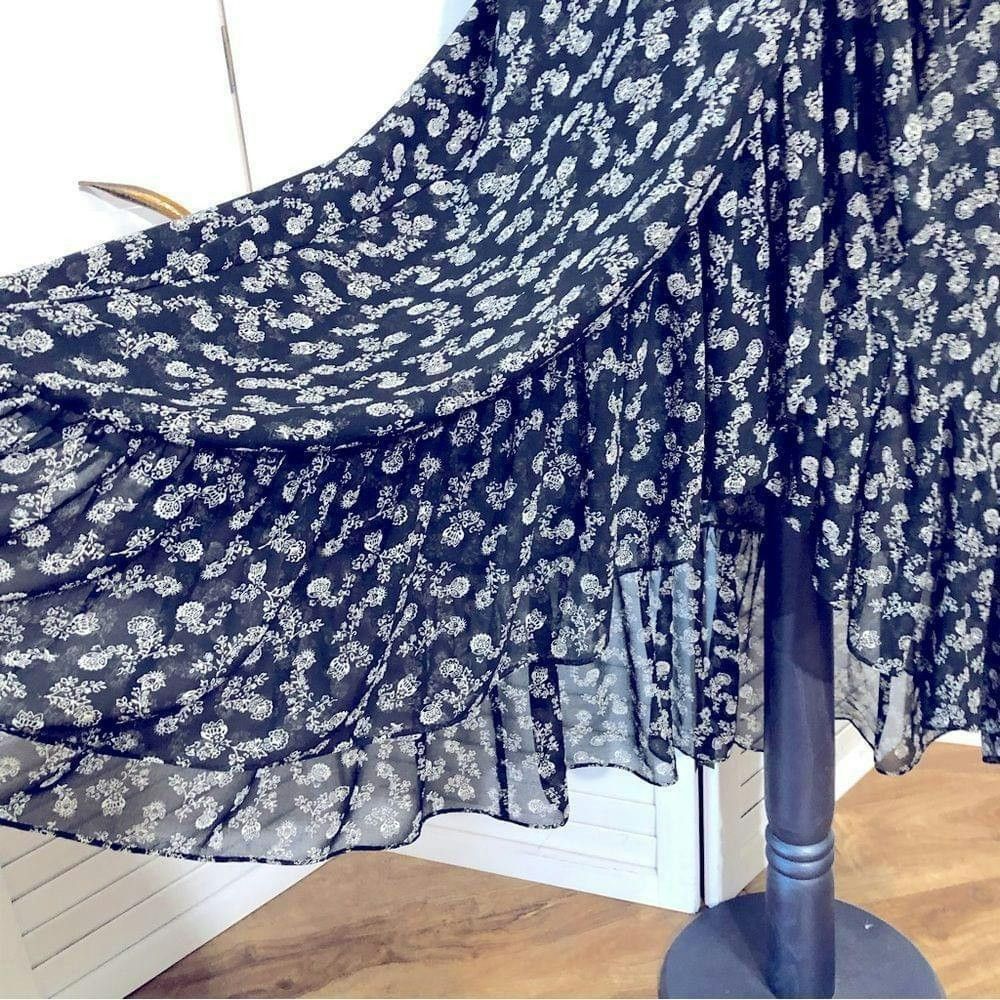 MISA Los Angeles NWOT Misa Los Angeles ruffled Talya black floral dress Sz XS Size XS / US 0-2 / IT 36-38 - 7 Thumbnail