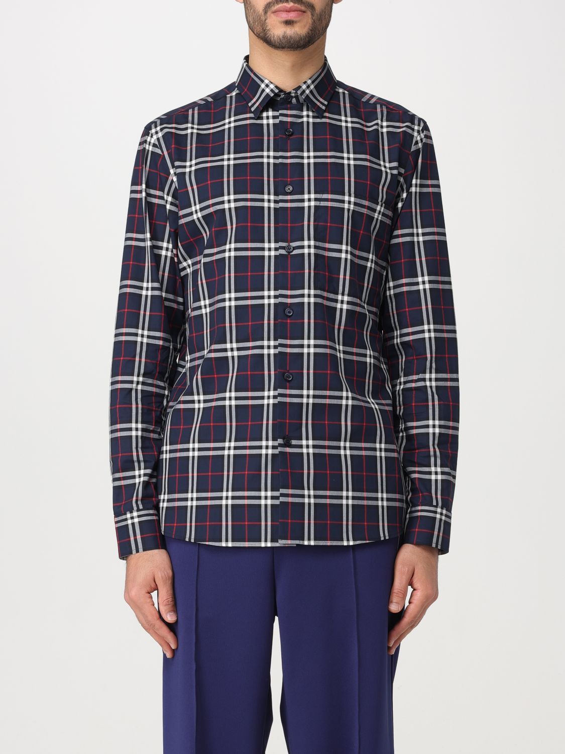 image of Burberry Shirt Men Blue (Size XS)