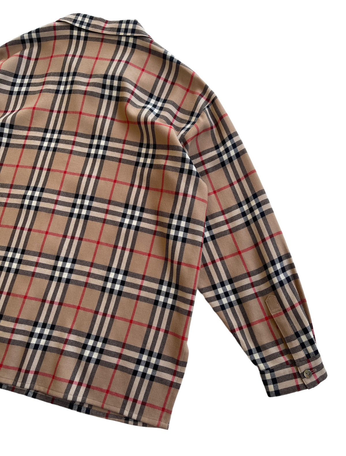 Burberry Oversized Burberrys Nova Checked Wool Vintage Shirt Size L / US 10 / IT 46 - 6 Thumbnail