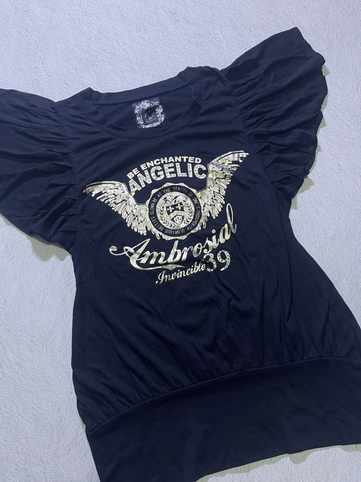 Japanese Brand Y2K AMBROSIAL short sleeve tshirt women's Size S / US 4 / IT 40 - 2 Thumbnail