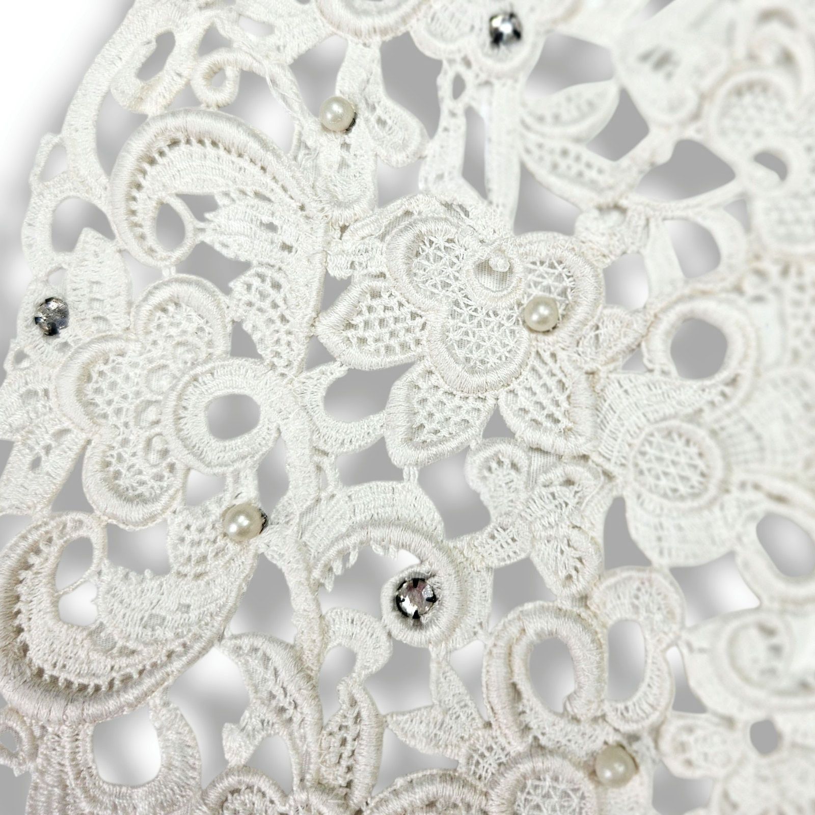 Other Teena Brown Lace Collar Detachable Vintage MCM Bead Victoria Size ONE SIZE - 4 Thumbnail
