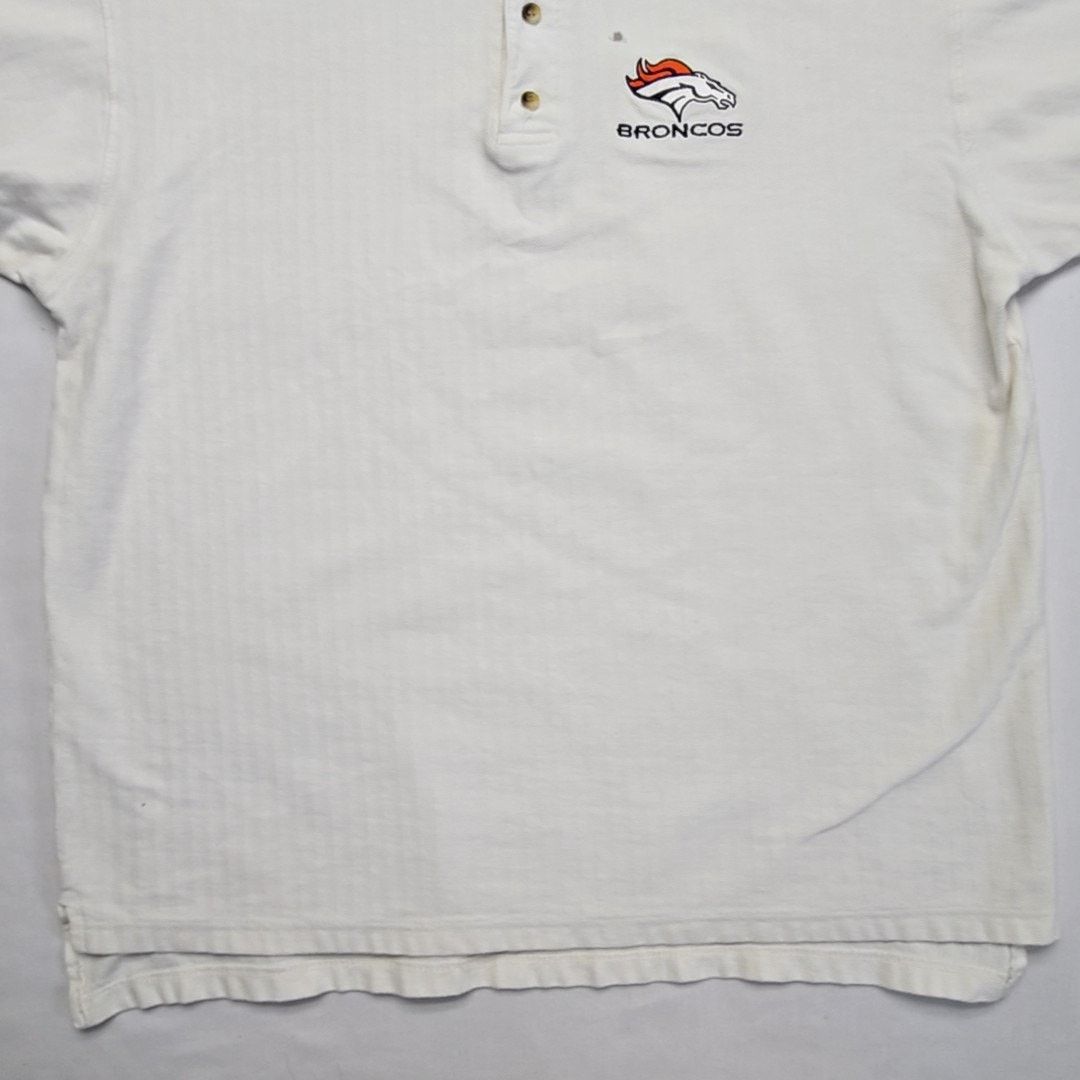 Vintage Vintage Broncos Polo Shirt Embroidered White Dynasty XL 90s Size US XL / EU 56 / 4 - 3 Thumbnail