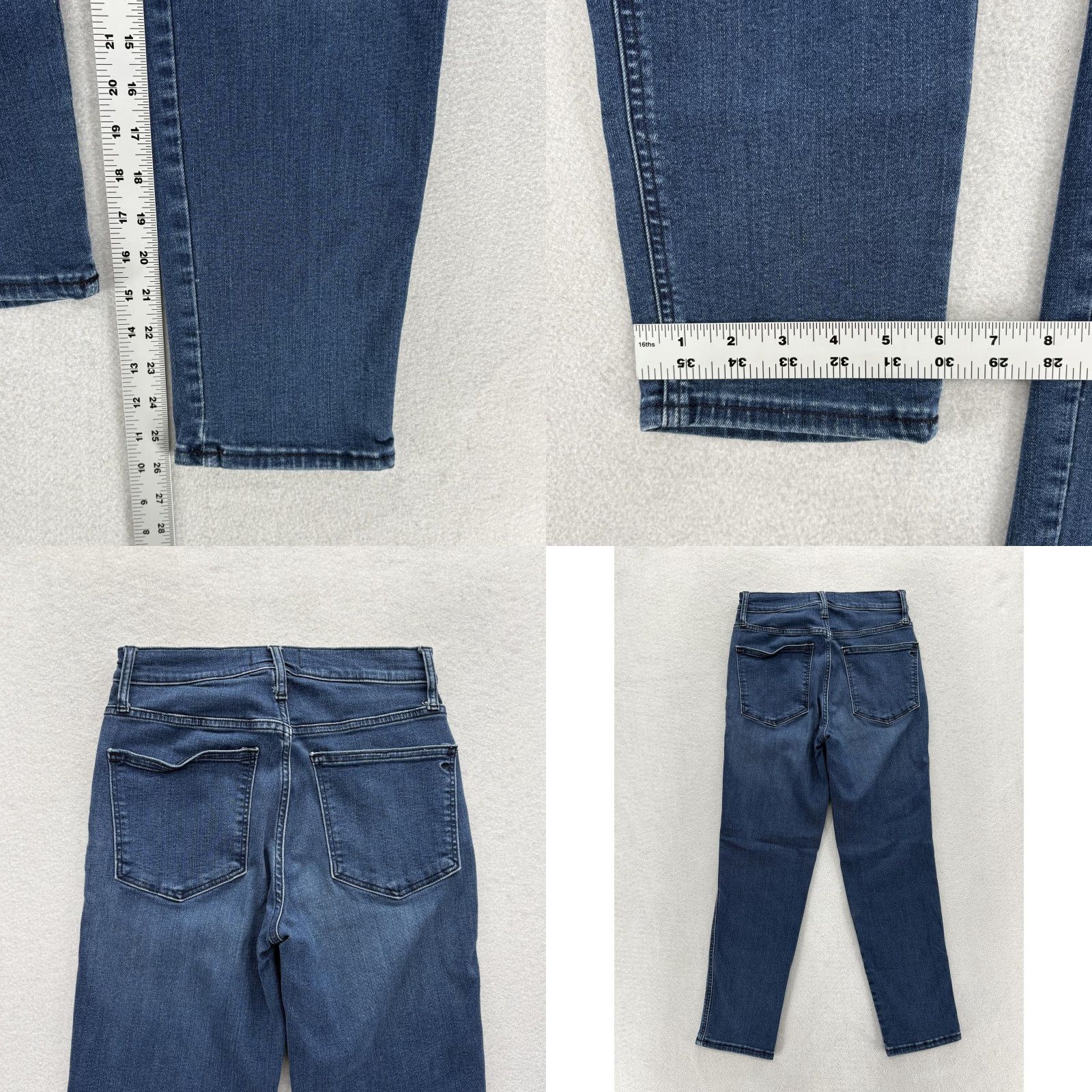 Madewell Madewell Jeans Womens 27 Blue Medium Wash Slim Stretch Denim Mid-Rise Stovepipe 5-Pocket Zipper Button Size 27" / US 4 / IT 40 - 8 Thumbnail