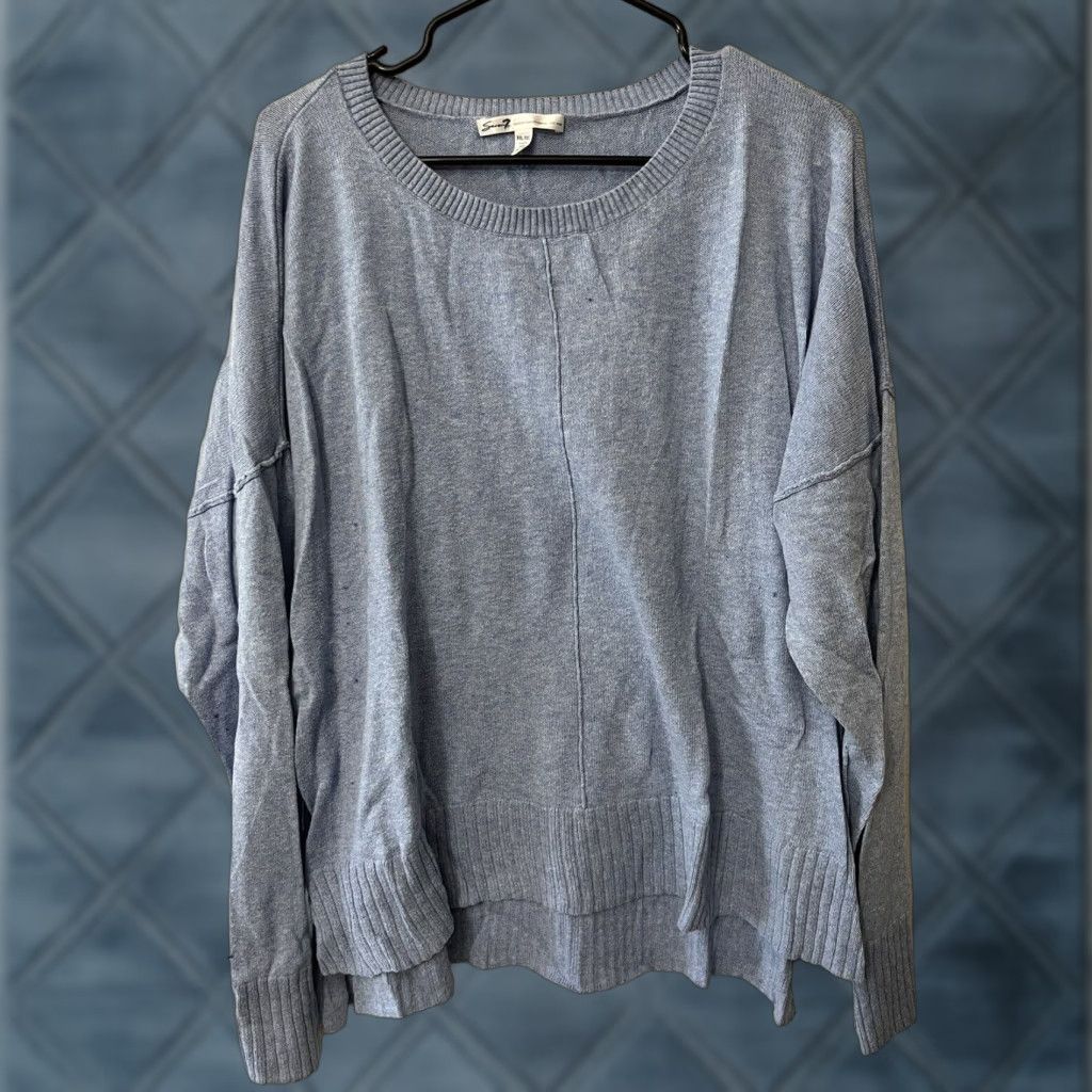 Vintage Seven7 Plus Size Chunky Knit Sweater for Women XXL Blue Classic Pullover Size XXL / US 16-18 / IT 52-54 - 1 Thumbnail