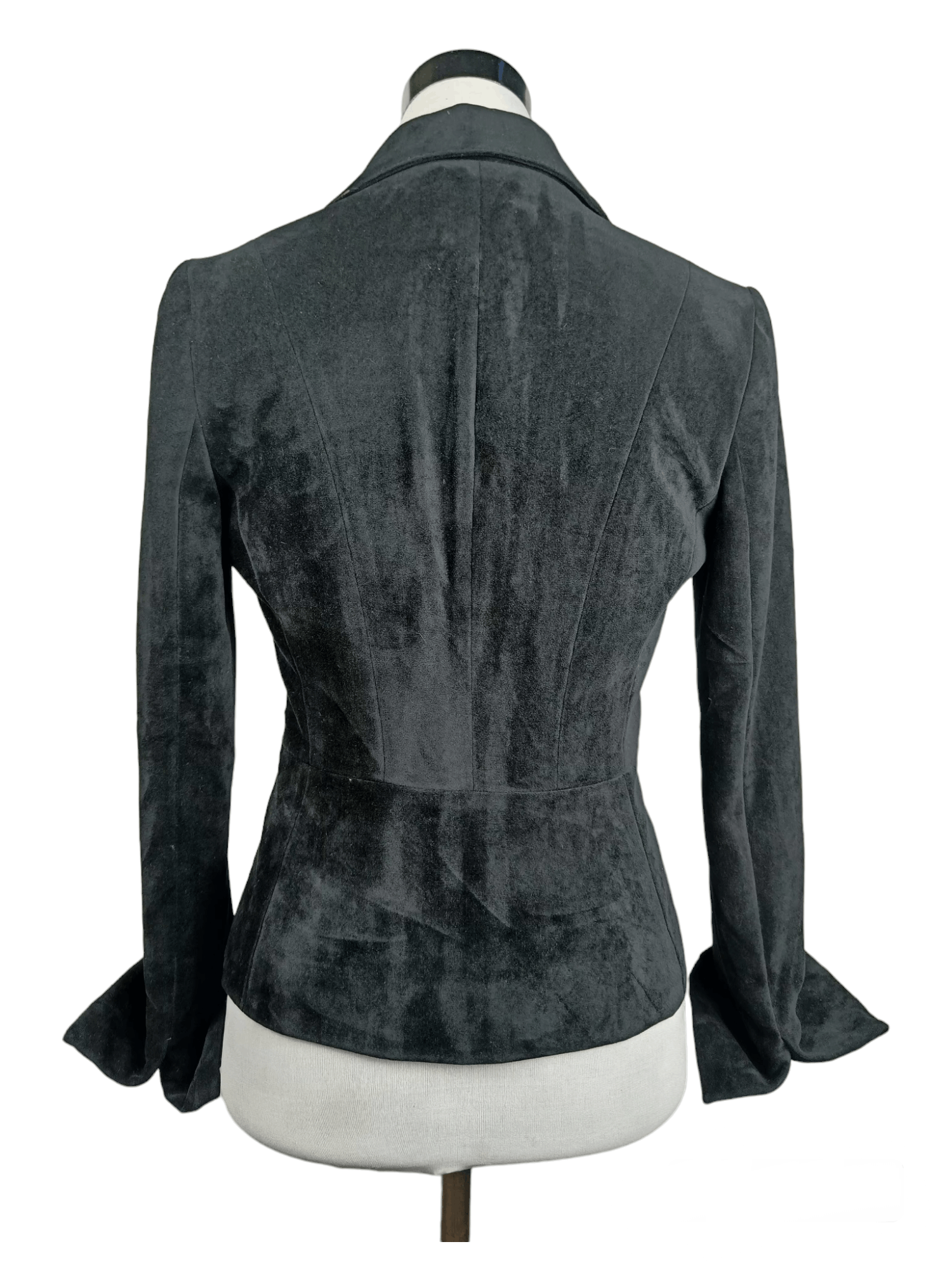Yohji Yamamoto INED BLACK VELOUR SINGLE LAPEL BLAZER Size M / US 6-8 / IT 42-44 - 3 Thumbnail