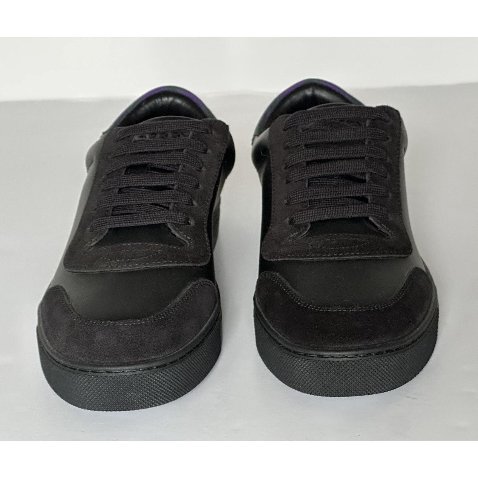 Burberry Burberry Leather Sneakers Black/IP Check 7.5 US 8075375 Size US 7.5 / EU 40-41 - 7 Thumbnail