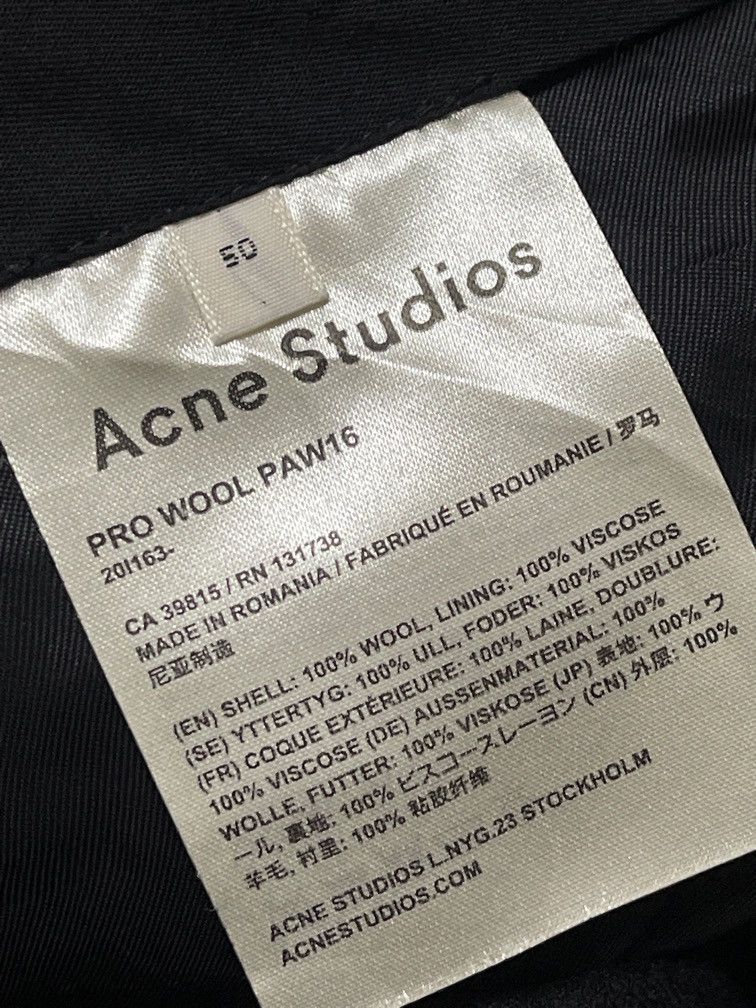 Acne Studios Acne Studios Pro Wool Paw 16 Trousers Pants Size 50S - 10 Thumbnail