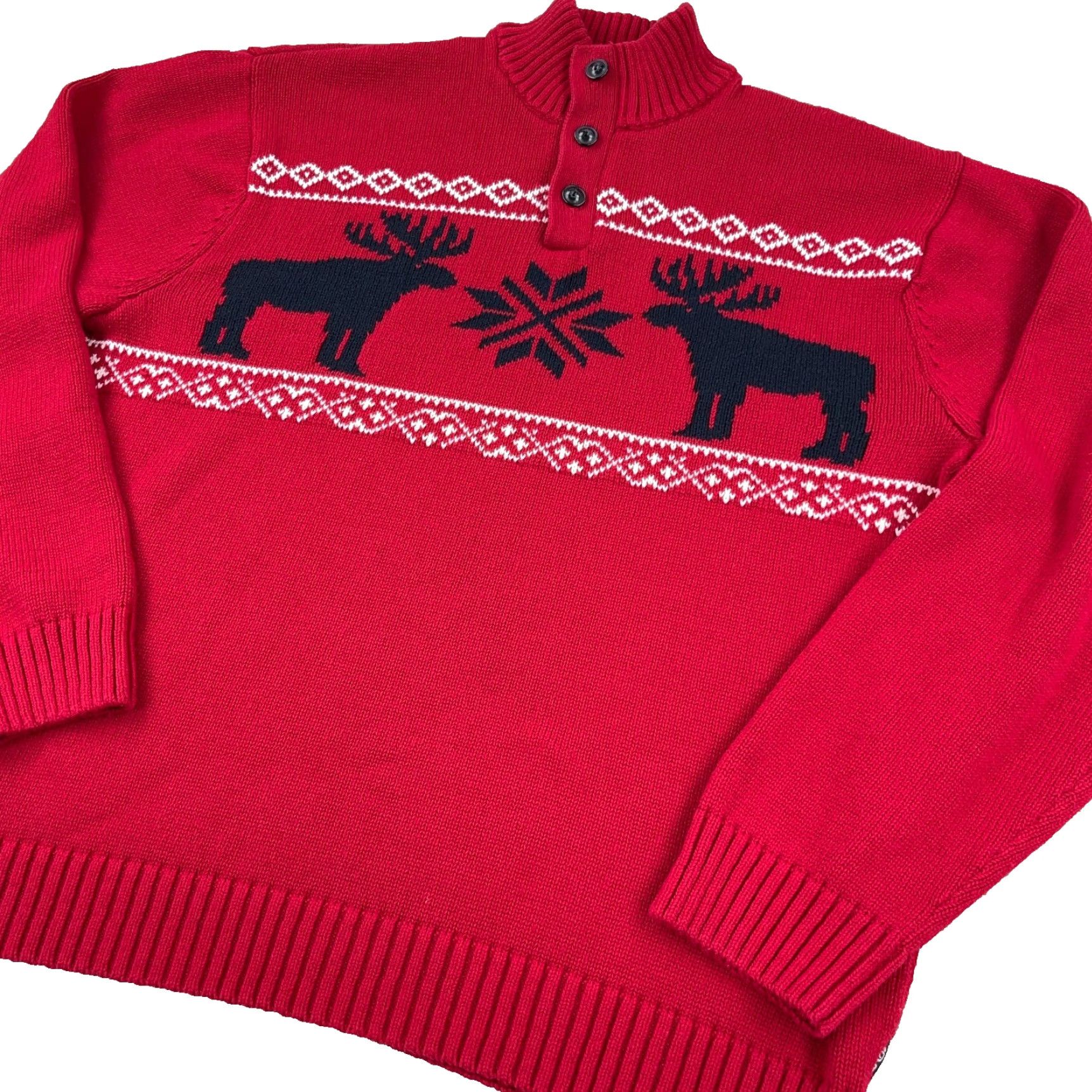 Chaps VINTAGE Chaps Men Sweater Pullover XL Red Heavy Knit Quarter Zip All Seasons Logo Winter Mens Size US XL / EU 56 / 4 - 2 Thumbnail