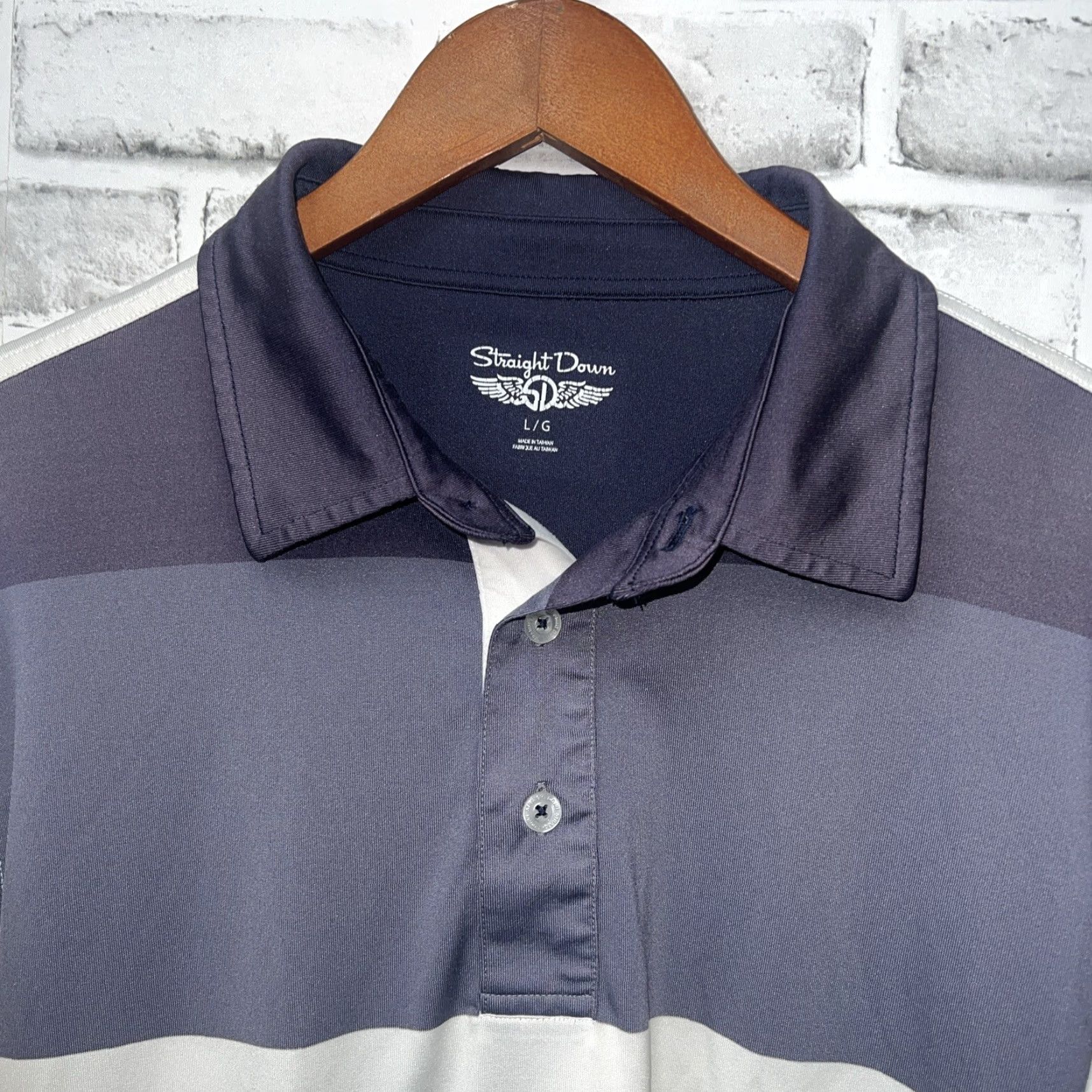 Vintage Straight Down Polo Shirt Mens Size L White Size US L / EU 52-54 / 3 - 2 Thumbnail