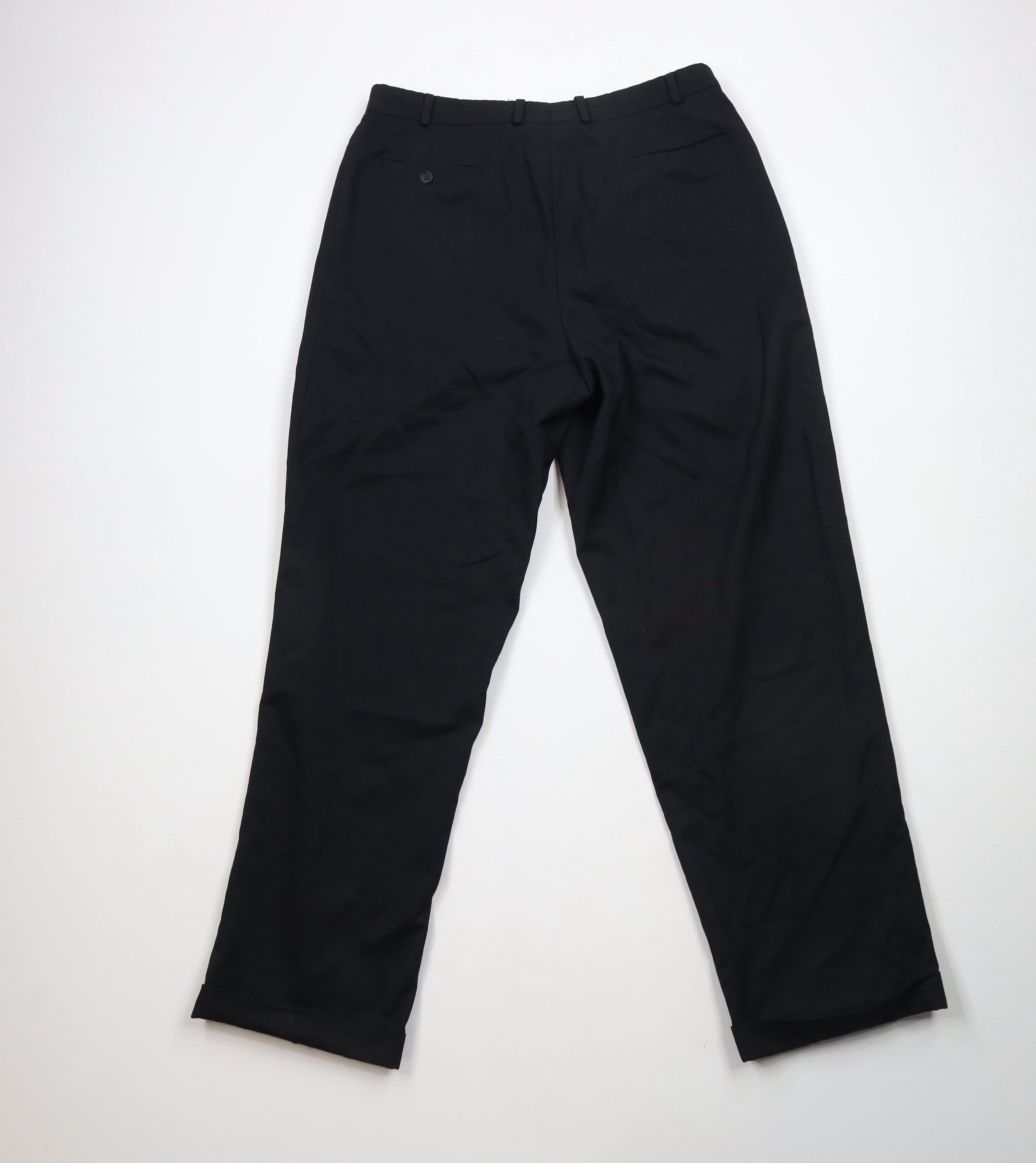 Vintage Vintage 90s Streetwear Wool Wide Leg Chino Pants Black Size US 34 / EU 50 - 11 Thumbnail