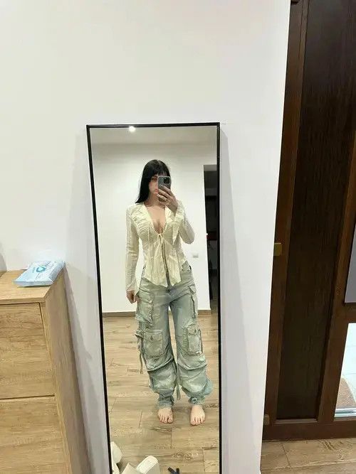 Japanese Brand Lace Up Blouse Size M / US 6-8 / IT 42-44 - 1 Thumbnail