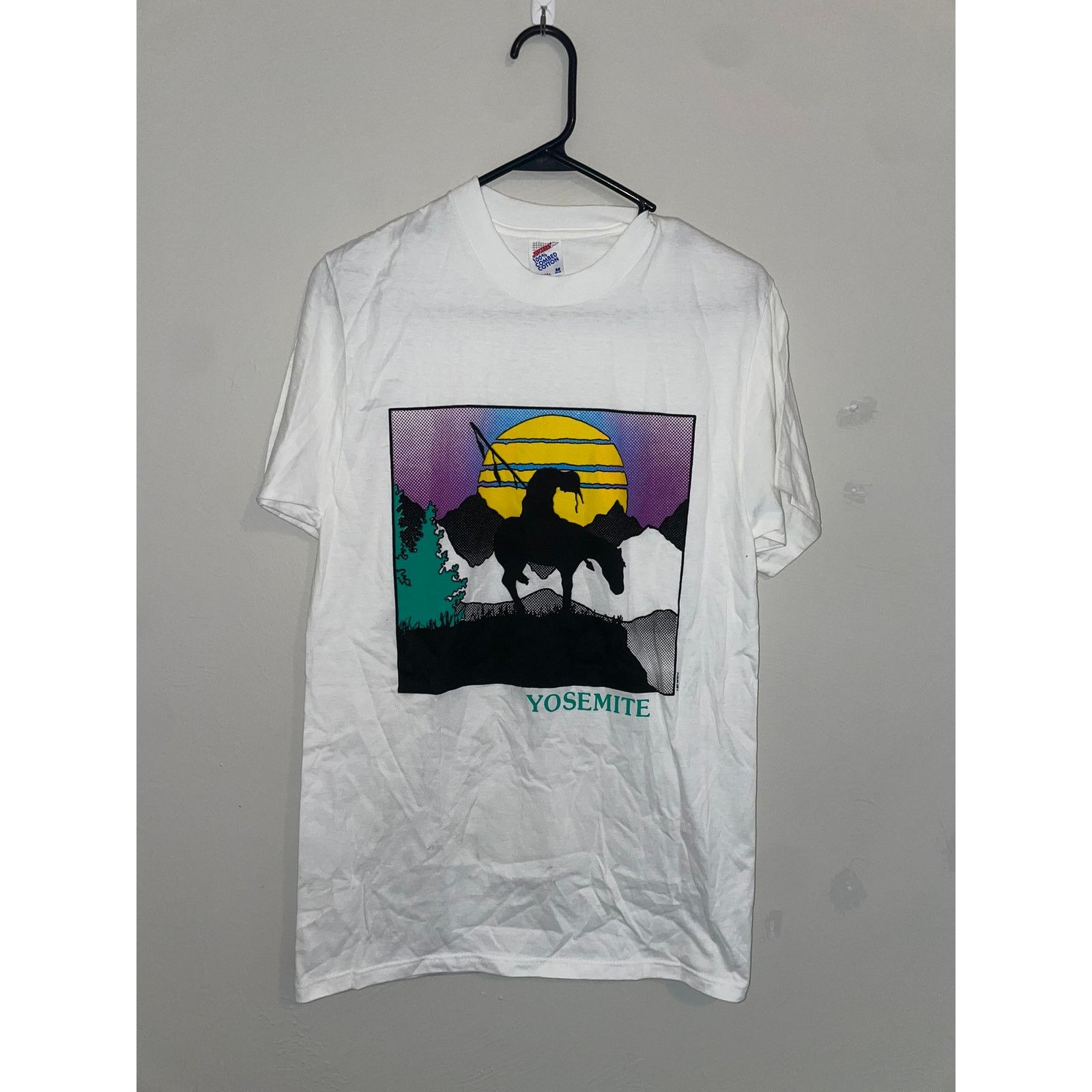 Jerzees Vintage Yosemite Shirt National Park Native American Art Tee Size US M / EU 48-50 / 2 - 1 Thumbnail