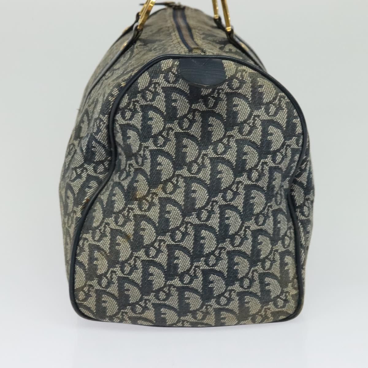 Dior DIOR Trotter Canvas Boston Bag Navy Gold Size ONE SIZE - 5 Thumbnail