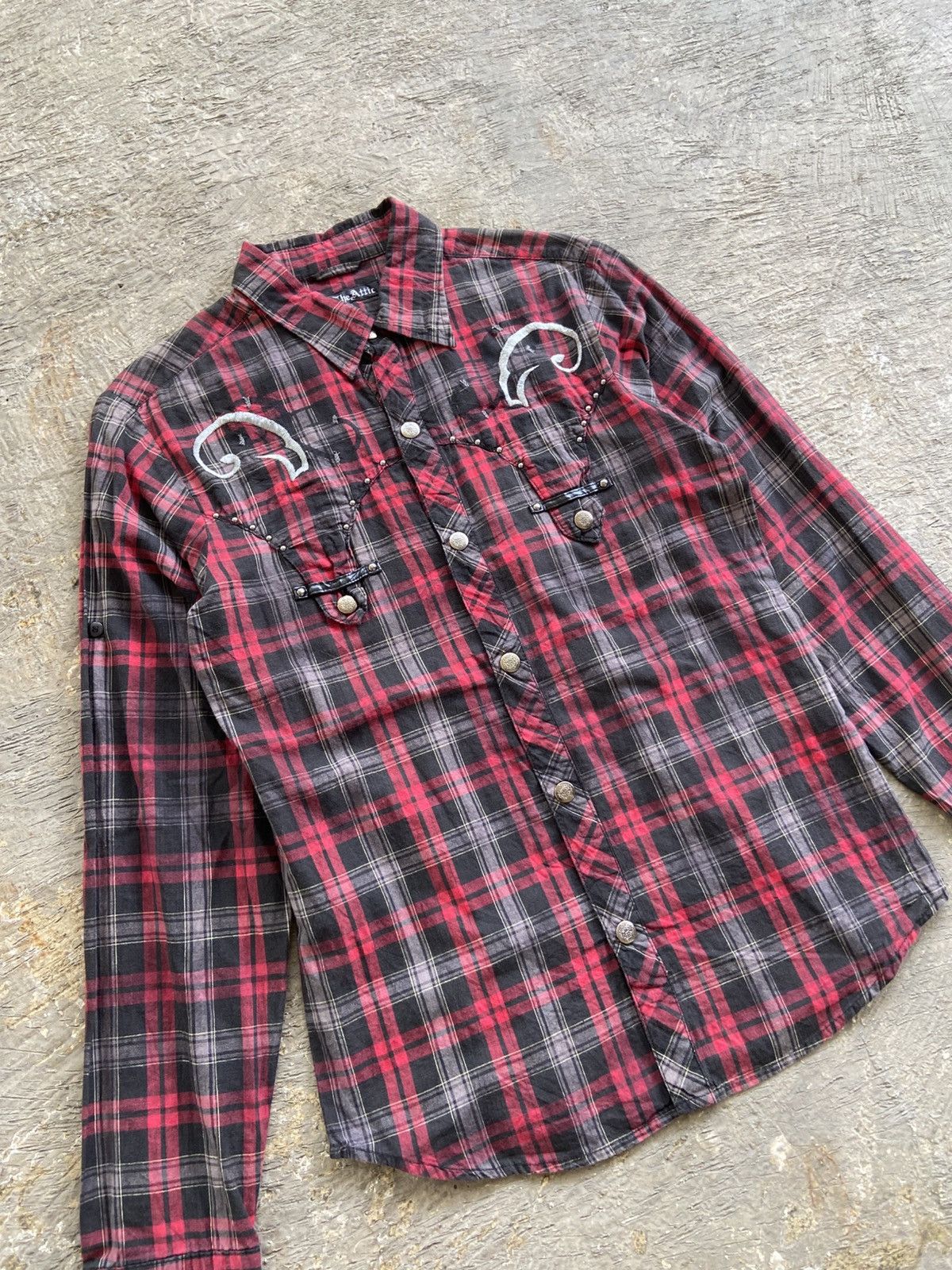 If Six Was Nine 2000s In The Attic - Vkei Style Snap Button Shirt Size US M / EU 48-50 / 2 - 2 Thumbnail