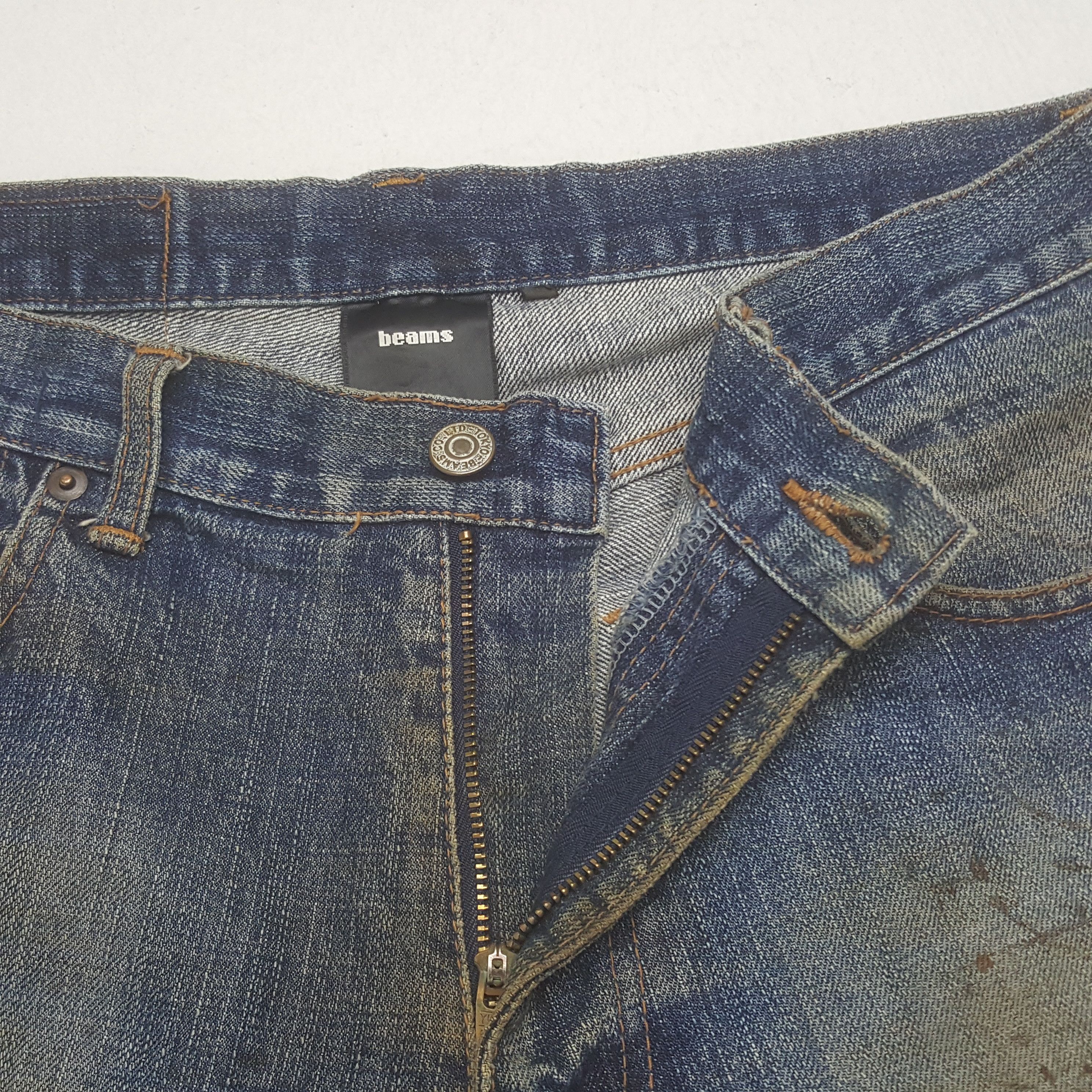 Beams Plus Vintage Beams Japanese Brand Distressed Shorts Denim Jeans Size US 32 / EU 48 - 6 Thumbnail