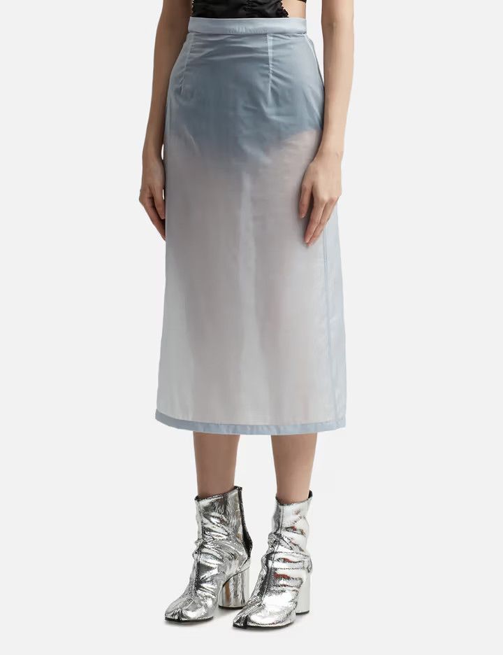 Maison Margiela o1y0625 Midi Skirt in Light Blue Size 27" / US 4 / IT 40 - 2 Thumbnail