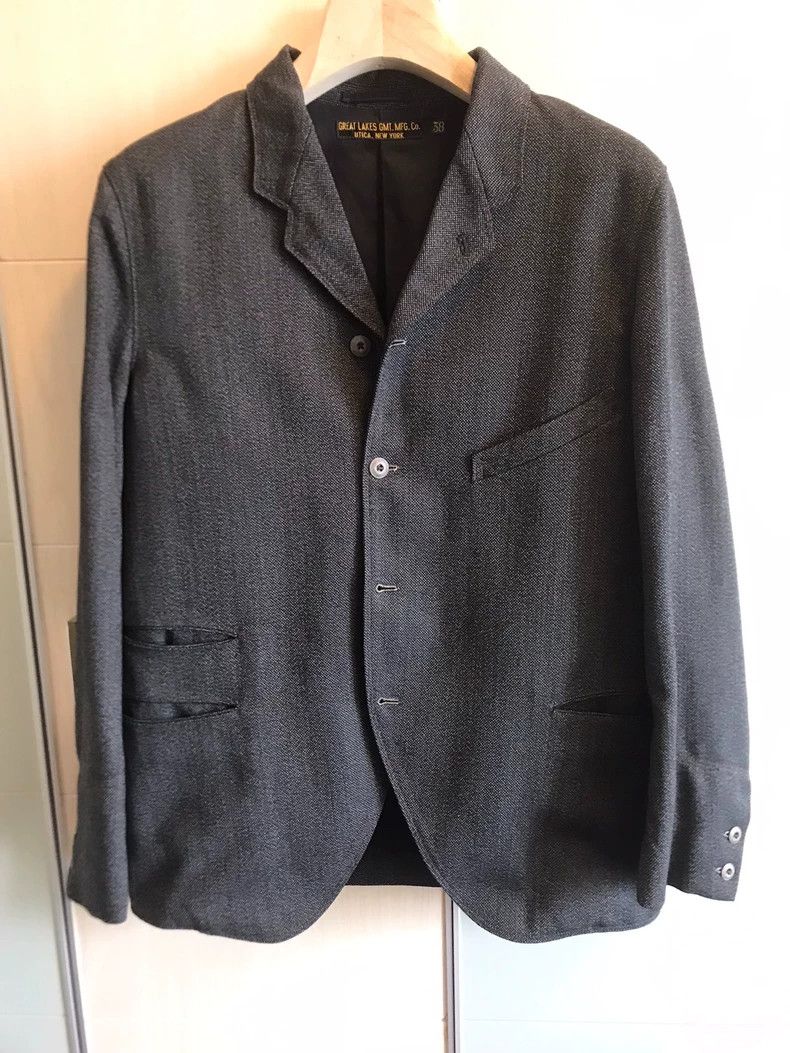 Freewheelers Vintage Gray Black Wool Blazer Suit Jacket Size US M / EU 48-50 / 2 - 1 Thumbnail